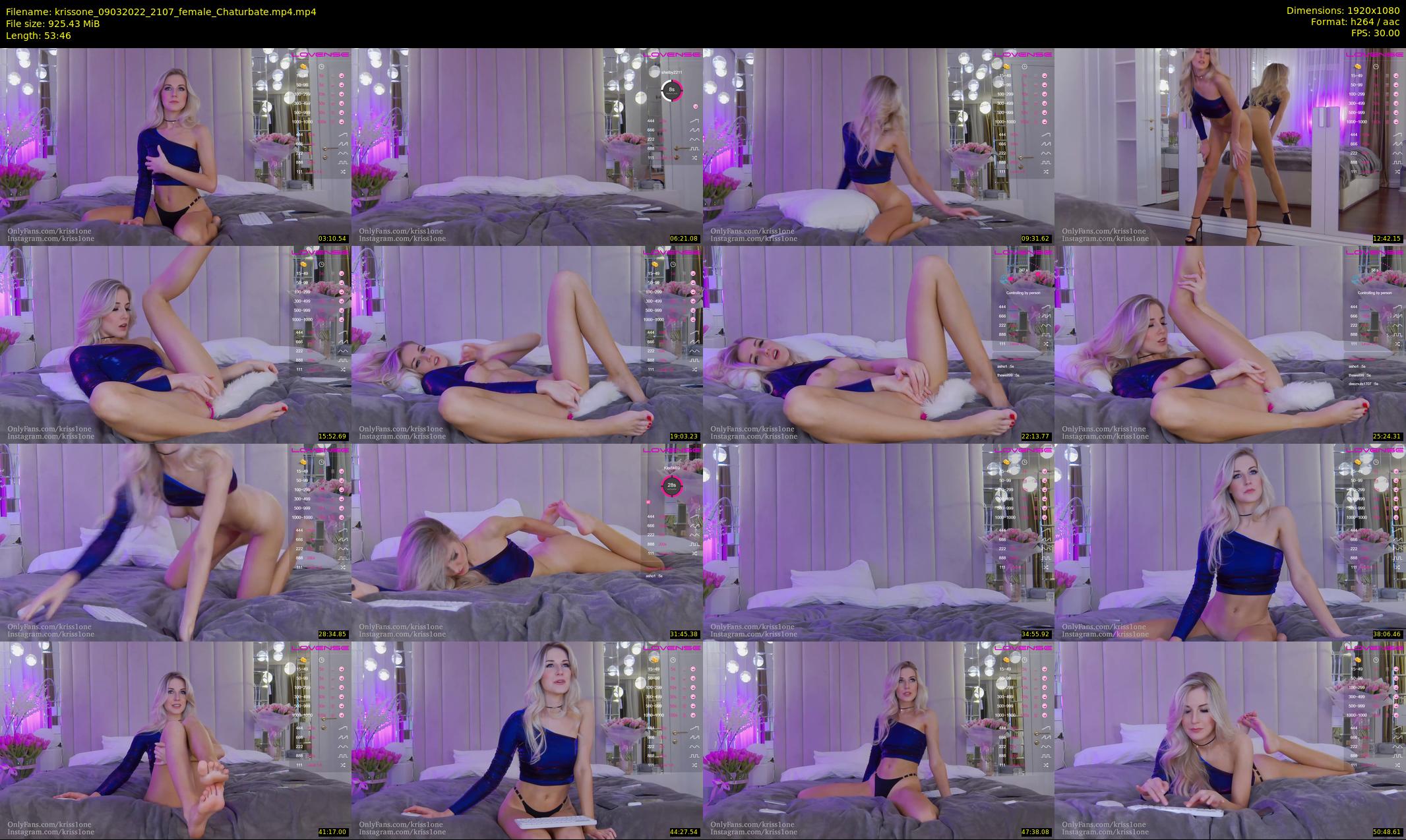 krissone — 54 minute Chaturbate female cam show recording, 1080p, Mar 9, 2022