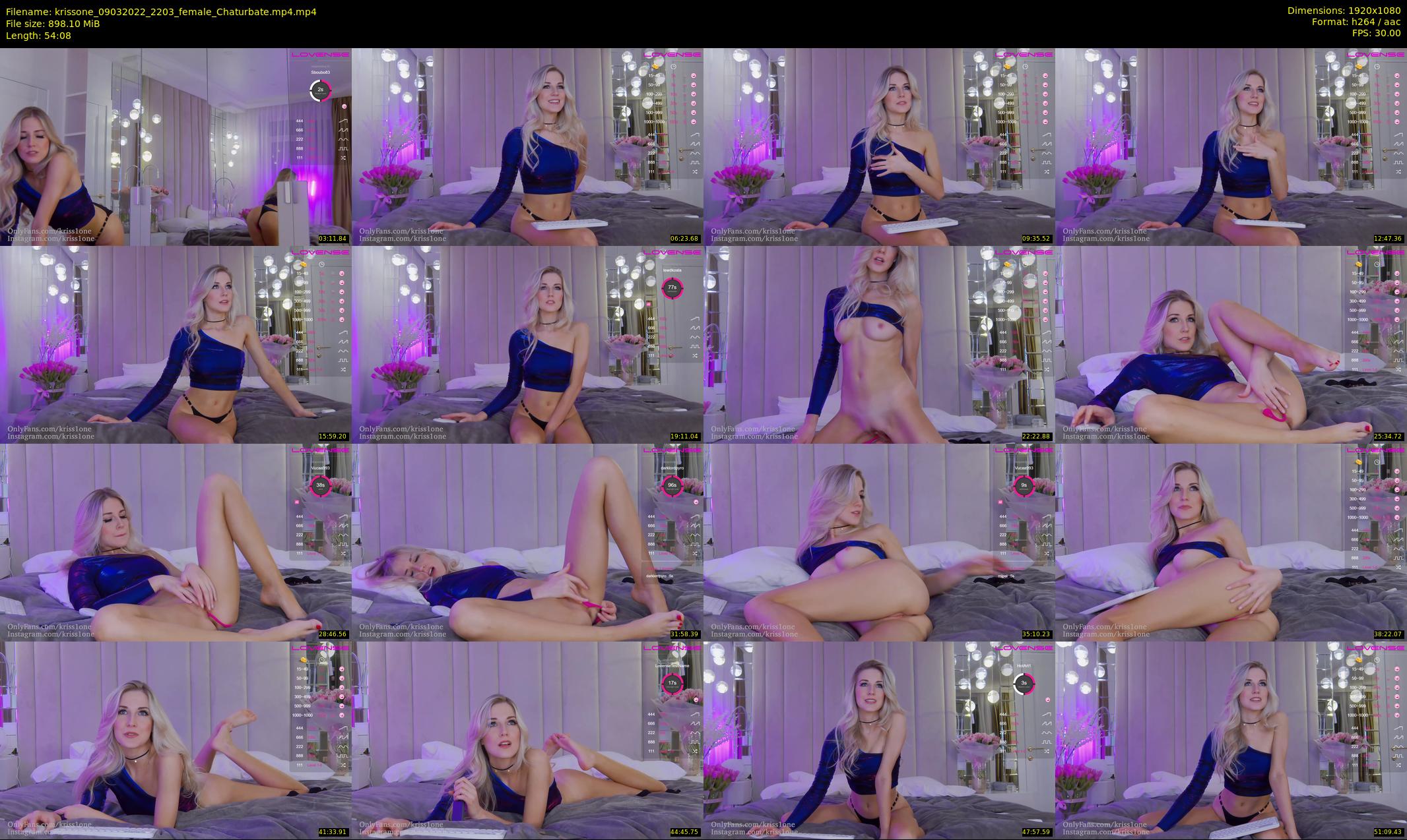 krissone — 55 minute Chaturbate female cam show recording, 1080p, Mar 9, 2022