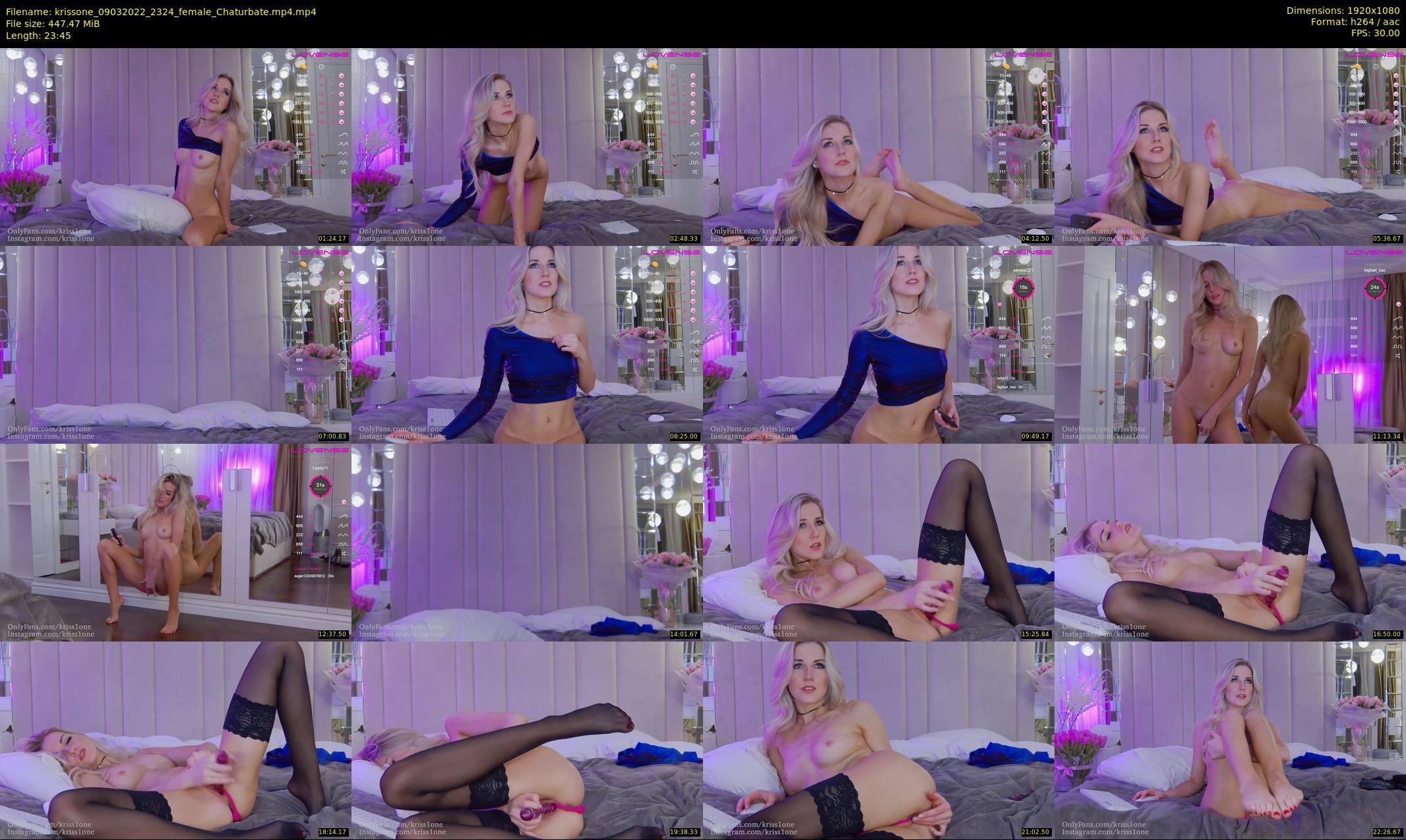 krissone — 24 minute Chaturbate female cam show recording, 1080p, Mar 9, 2022