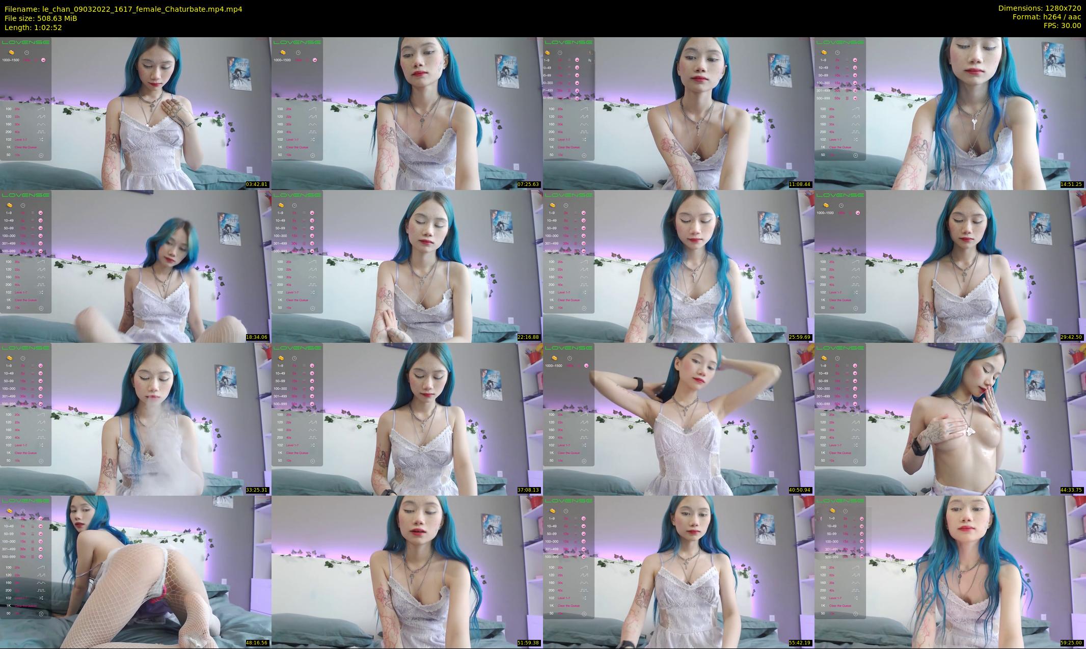 le_chan — 63 minute Chaturbate female cam show recording, 720p, Mar 9, 2022