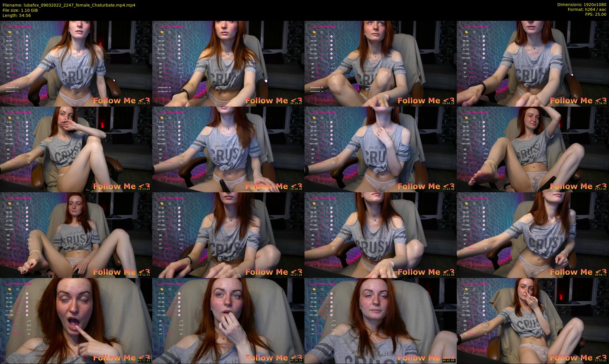 lubafox — 55 minute Chaturbate female cam show recording, 1080p, Mar 9, 2022