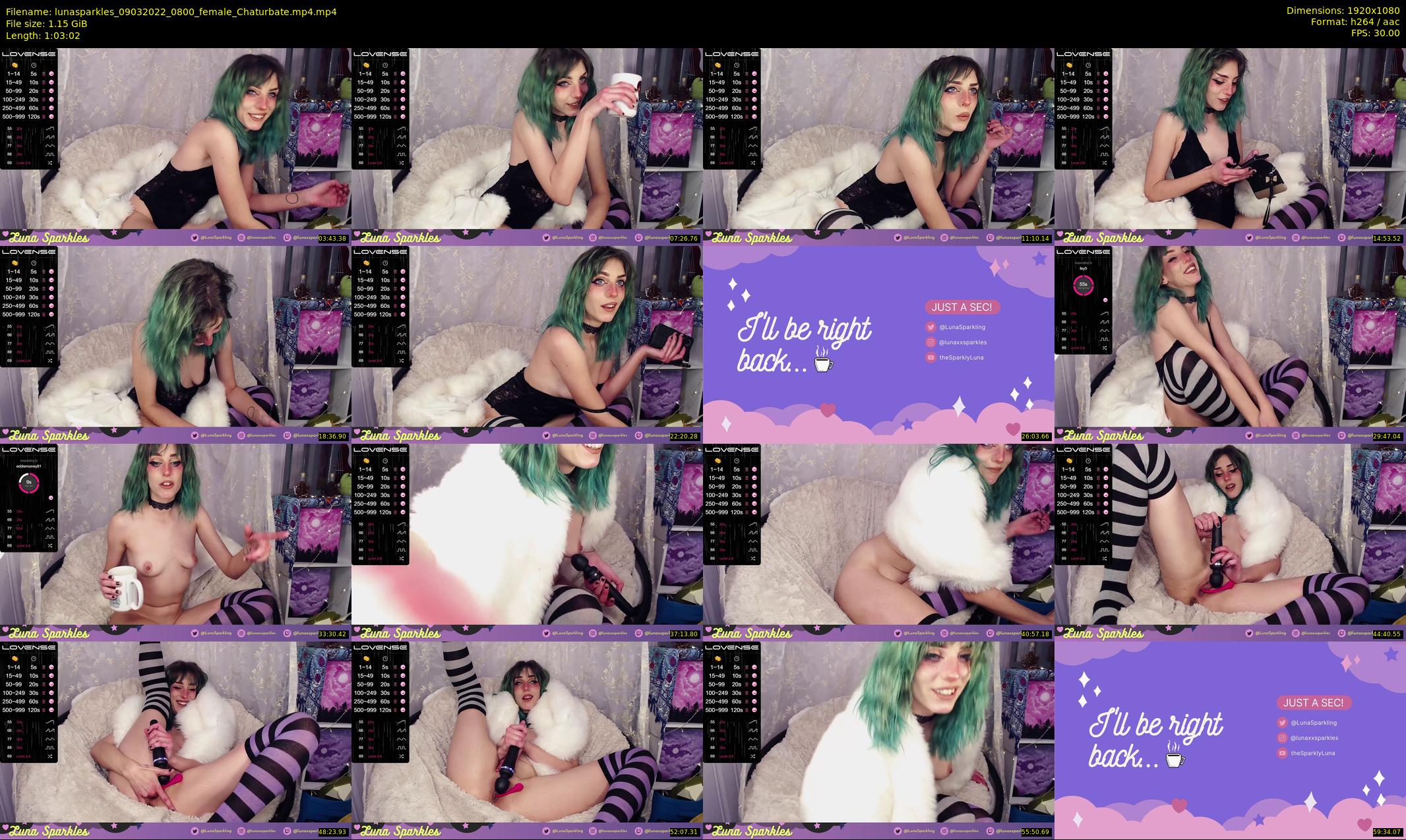 lunasparkles — 64 minute Chaturbate female cam show recording, 1080p, Mar 9, 2022