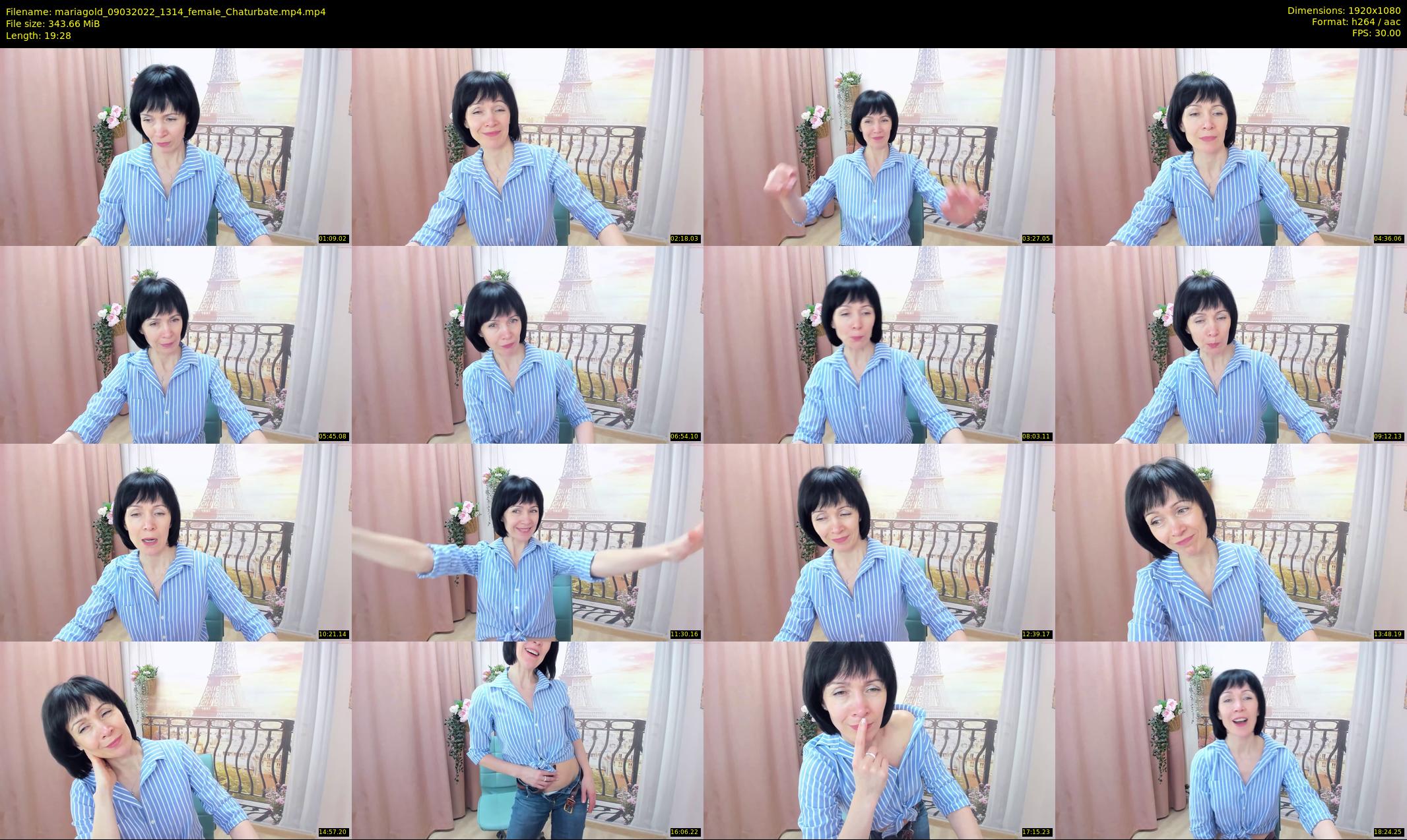 mariagold — 20 minute Chaturbate female cam show recording, 1080p, Mar 9, 2022