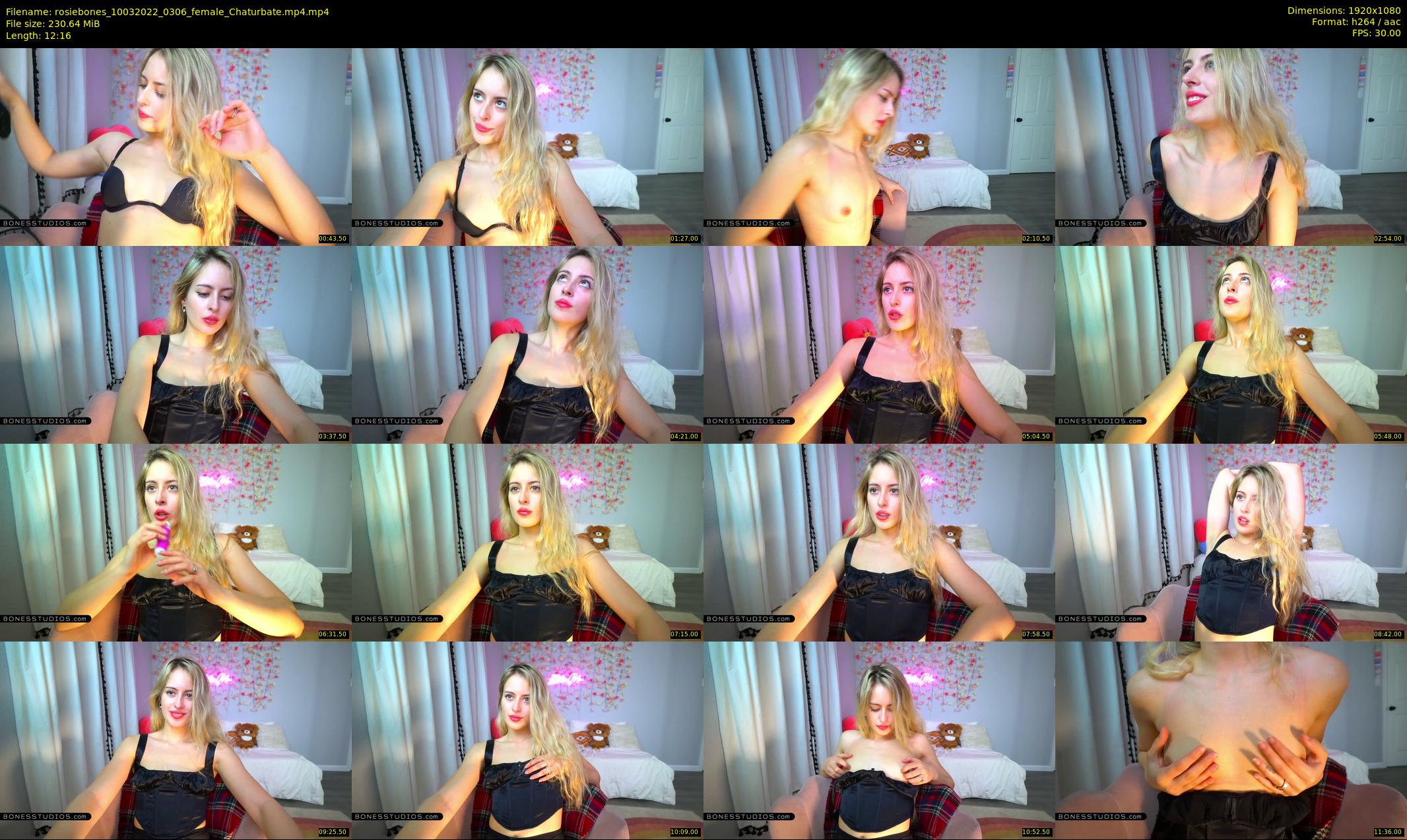 rosiebones — 13 minute Chaturbate female cam show recording, 1080p, Mar 10, 2022