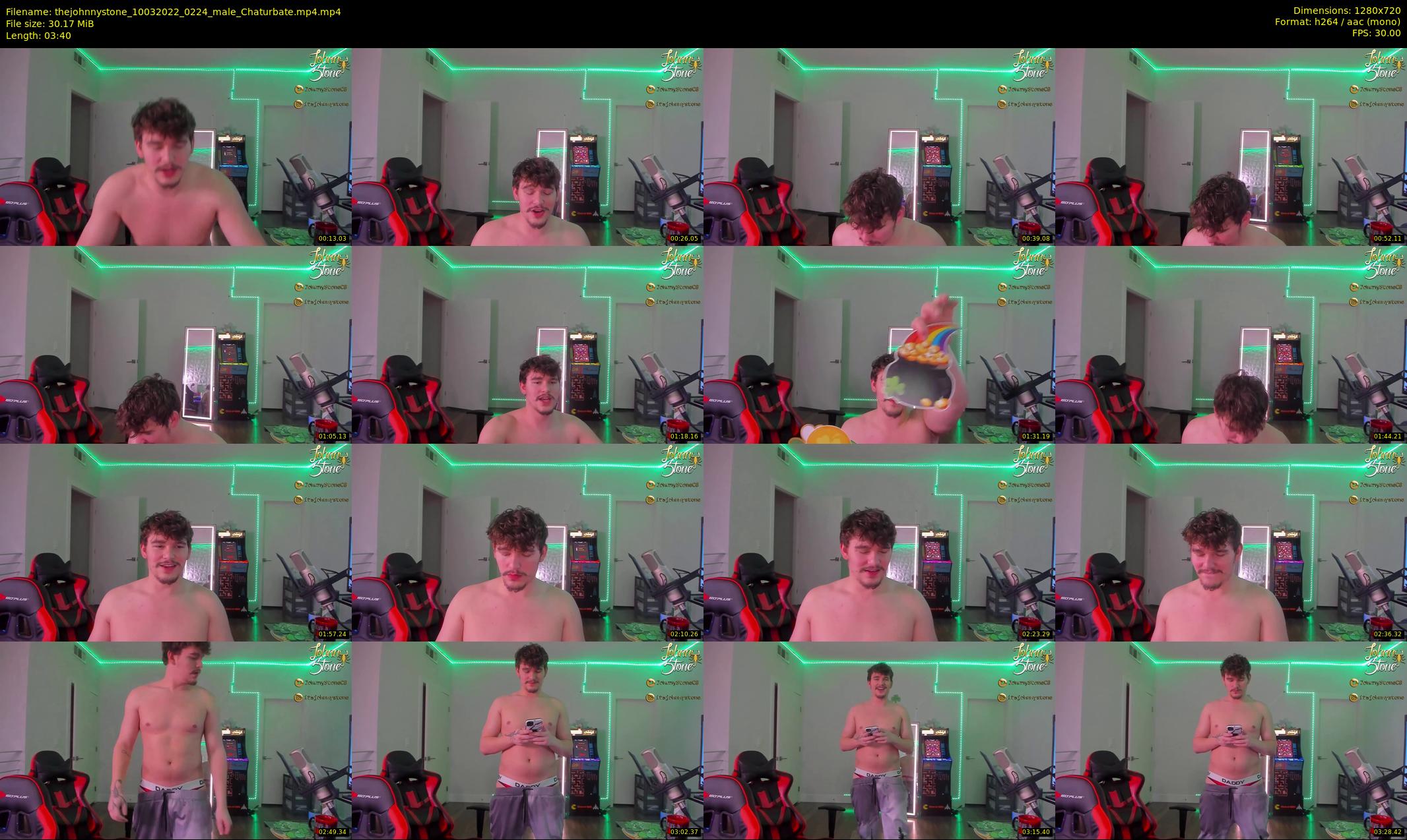 thejohnnystone — 4 minute Chaturbate male cam show recording, 720p, Mar 10, 2022