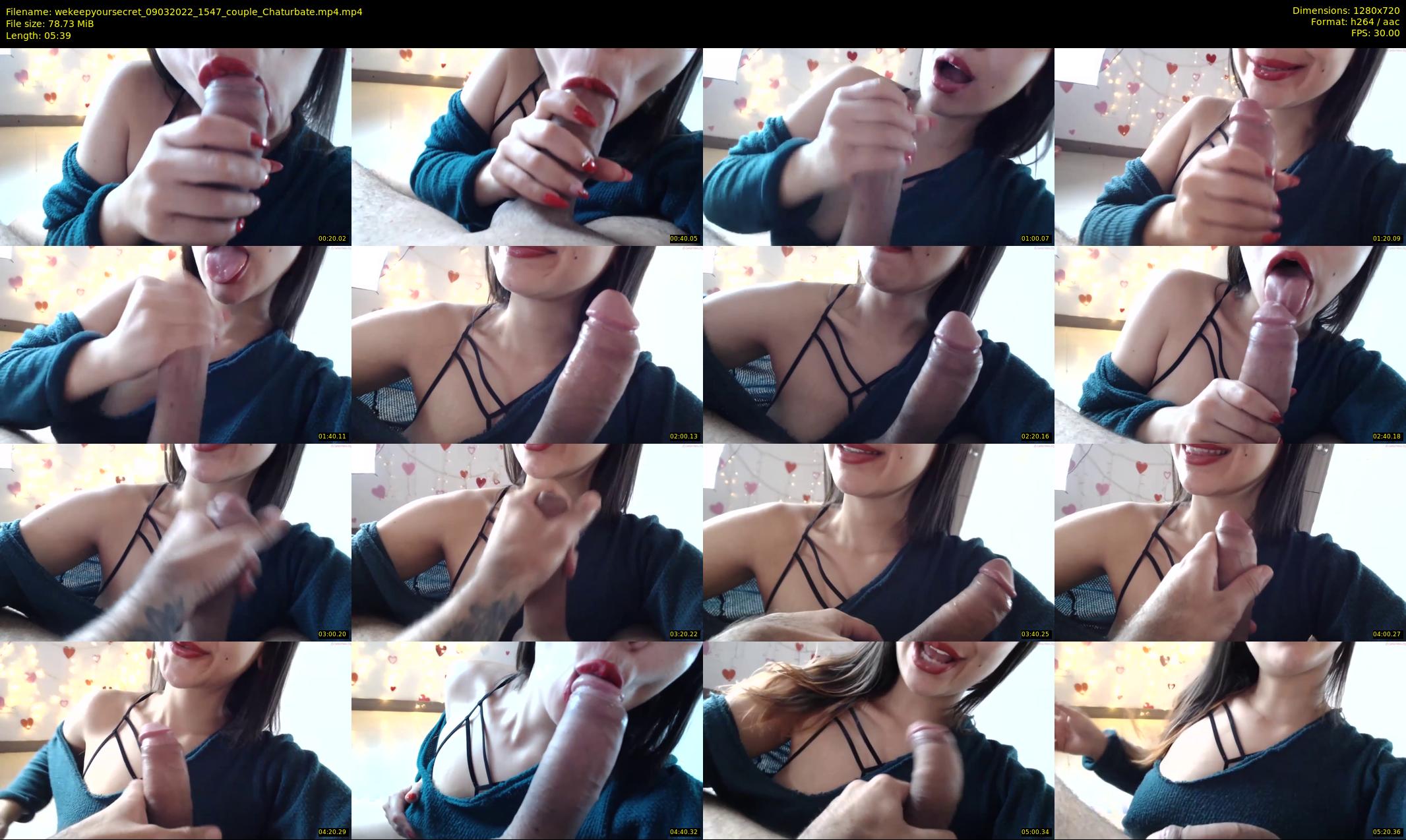 wekeepyoursecret — 6 minute Chaturbate couple cam show recording, 720p, Mar 9, 2022