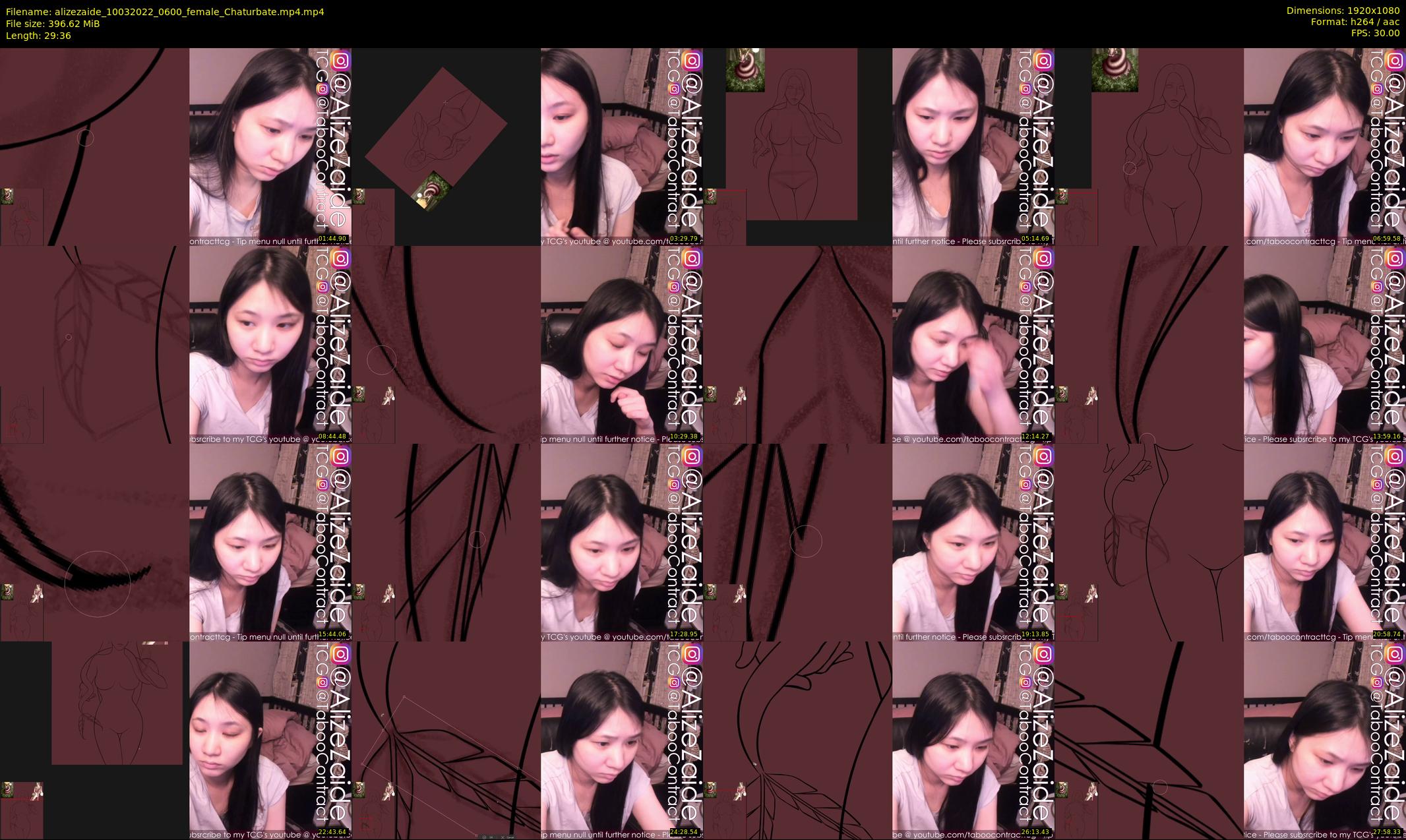 alizezaide — 30 minute Chaturbate female cam show recording, 1080p, Mar 10, 2022