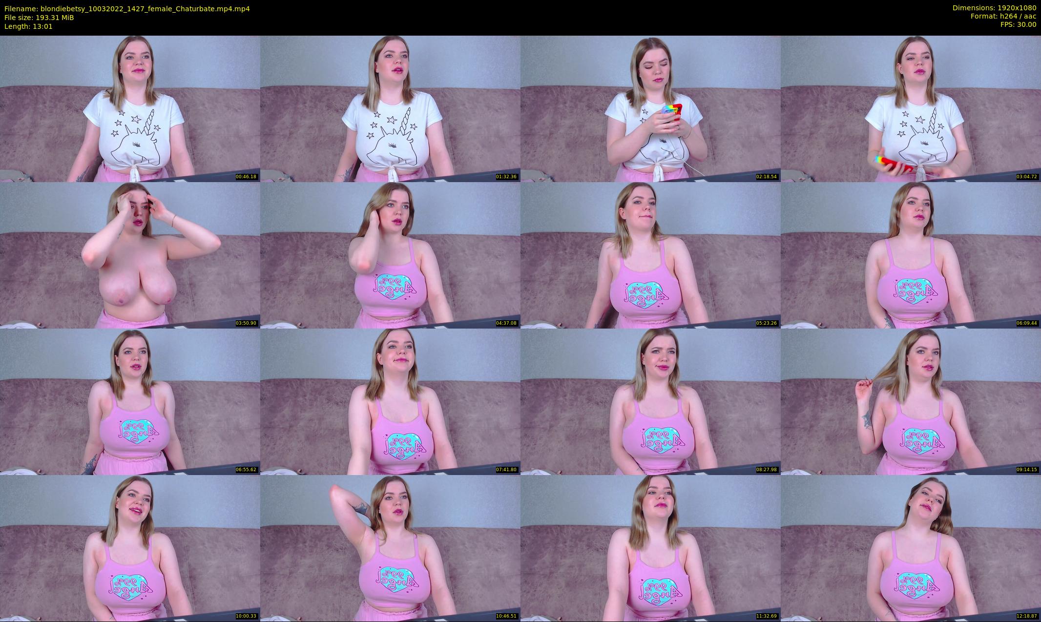 blondiebetsy — 14 minute Chaturbate female cam show recording, 1080p, Mar 10, 2022