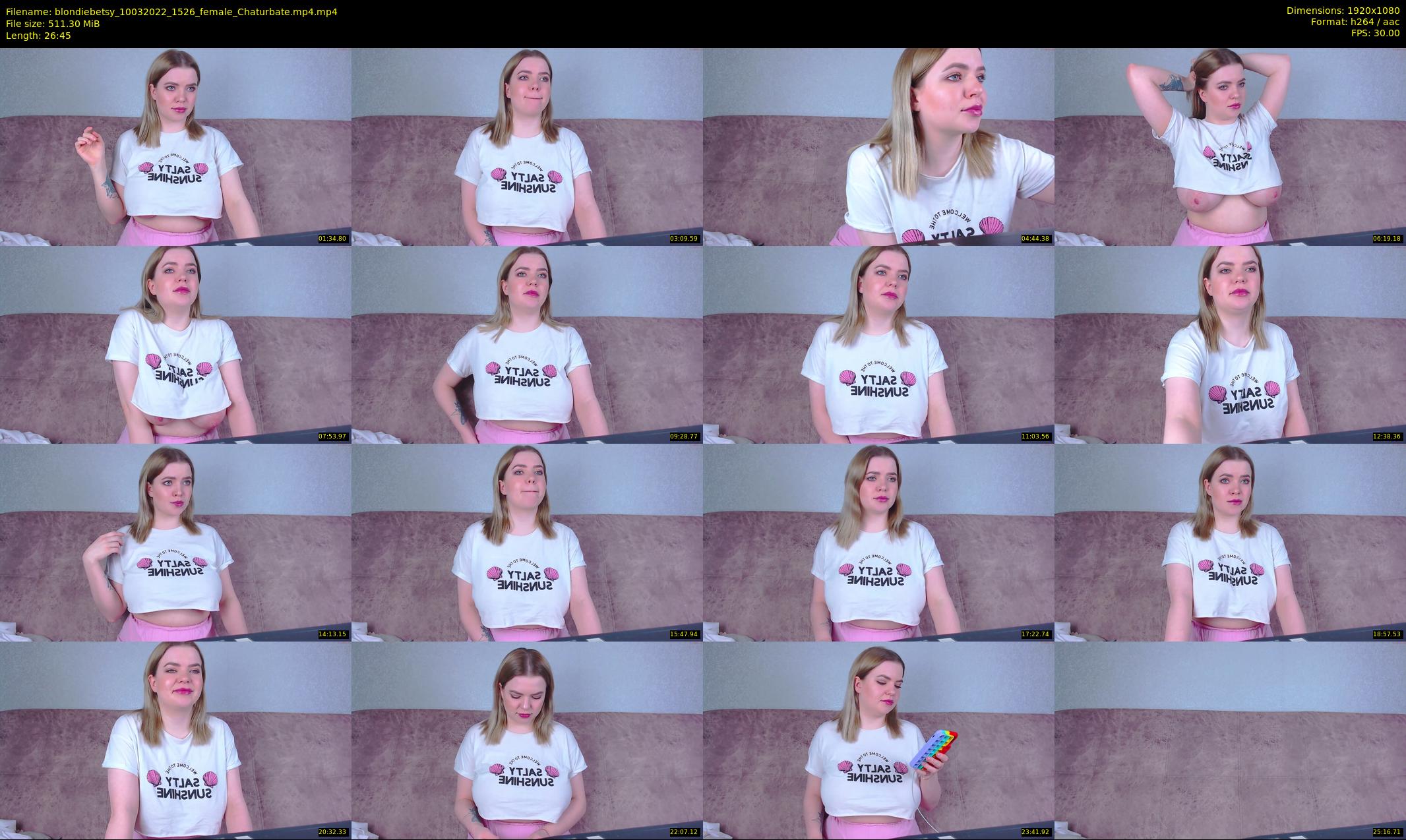 blondiebetsy — 27 minute Chaturbate female cam show recording, 1080p, Mar 10, 2022