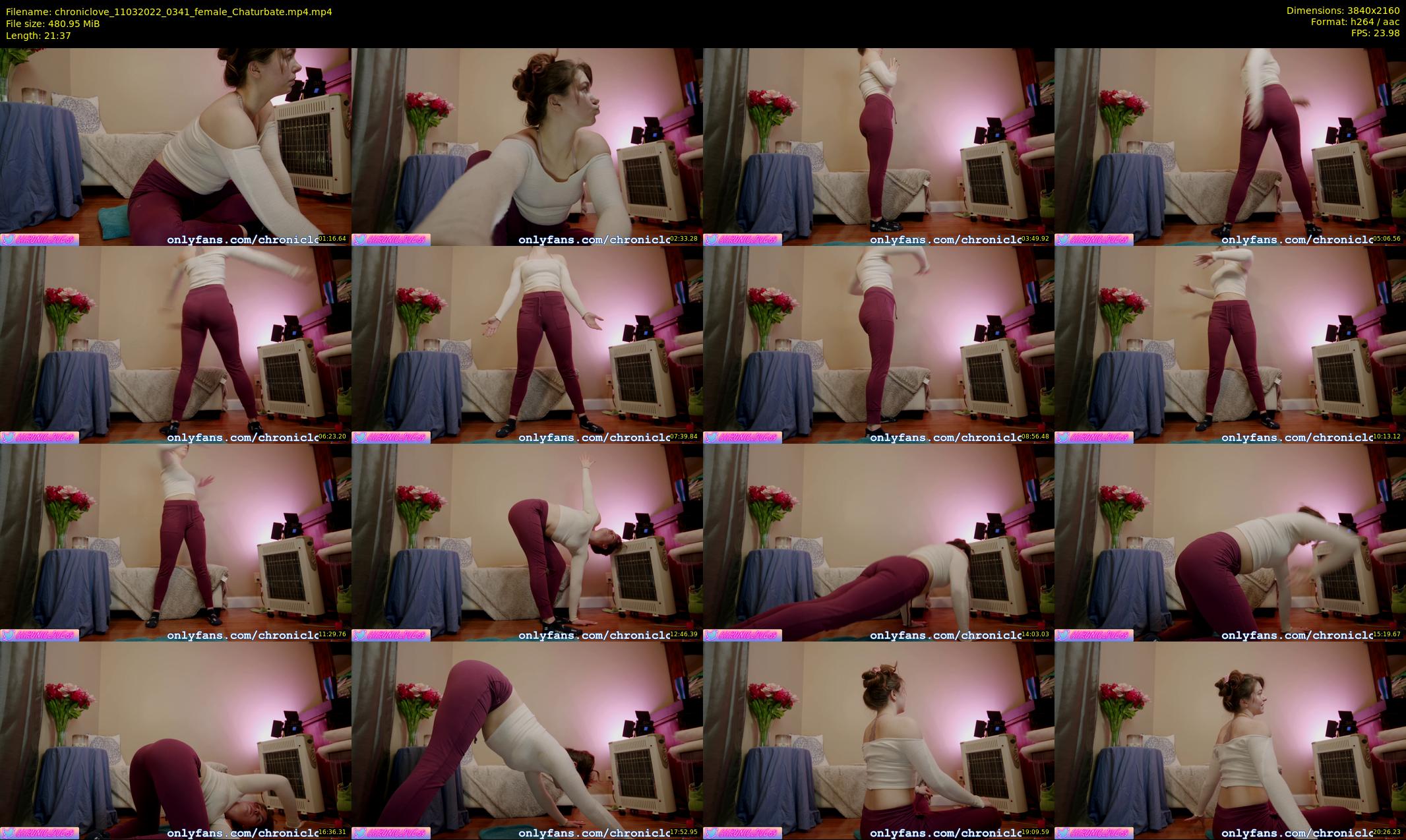 chroniclove — 22 minute Chaturbate female cam show recording, 4K, Mar 11, 2022