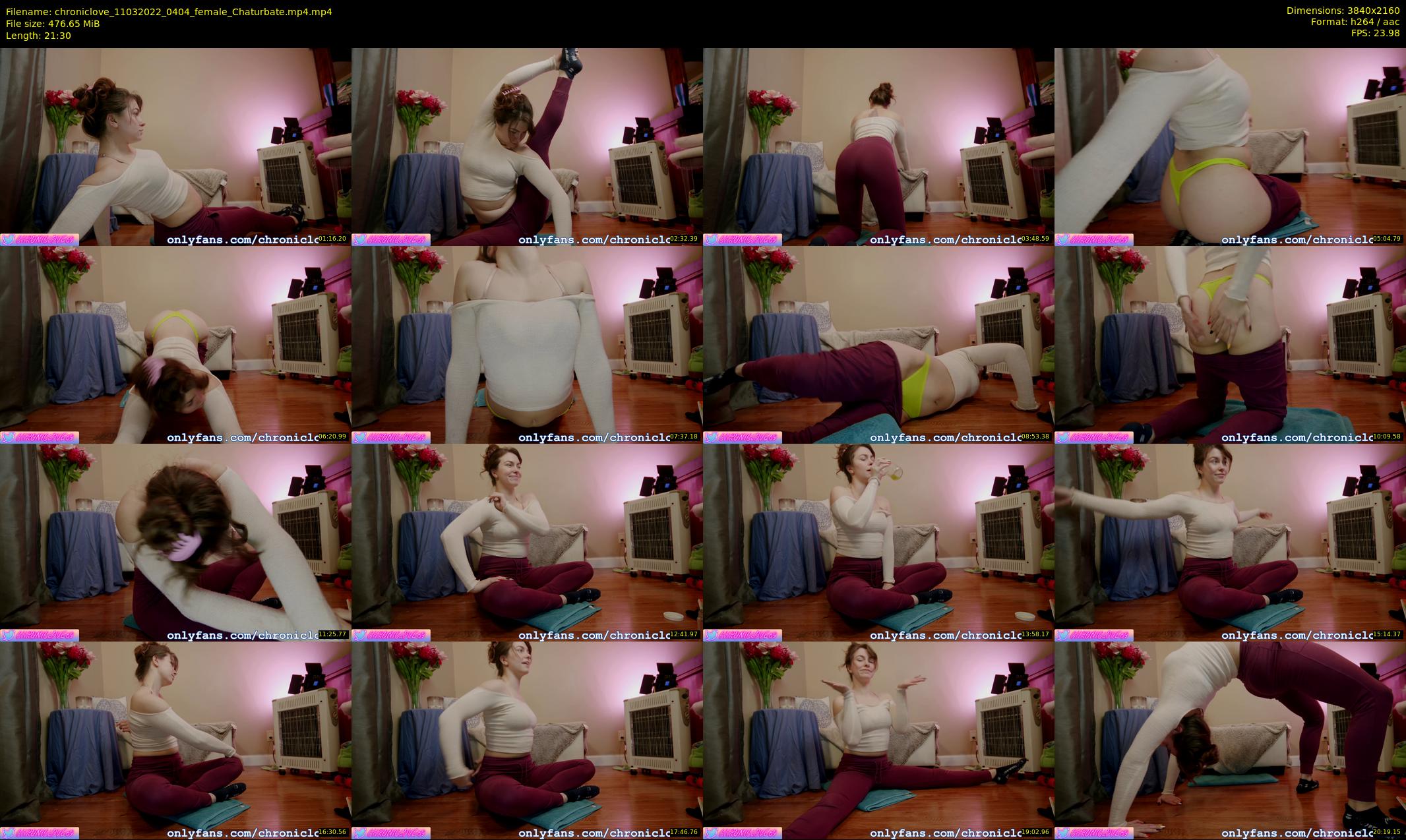 chroniclove — 22 minute Chaturbate female cam show recording, 4K, Mar 11, 2022
