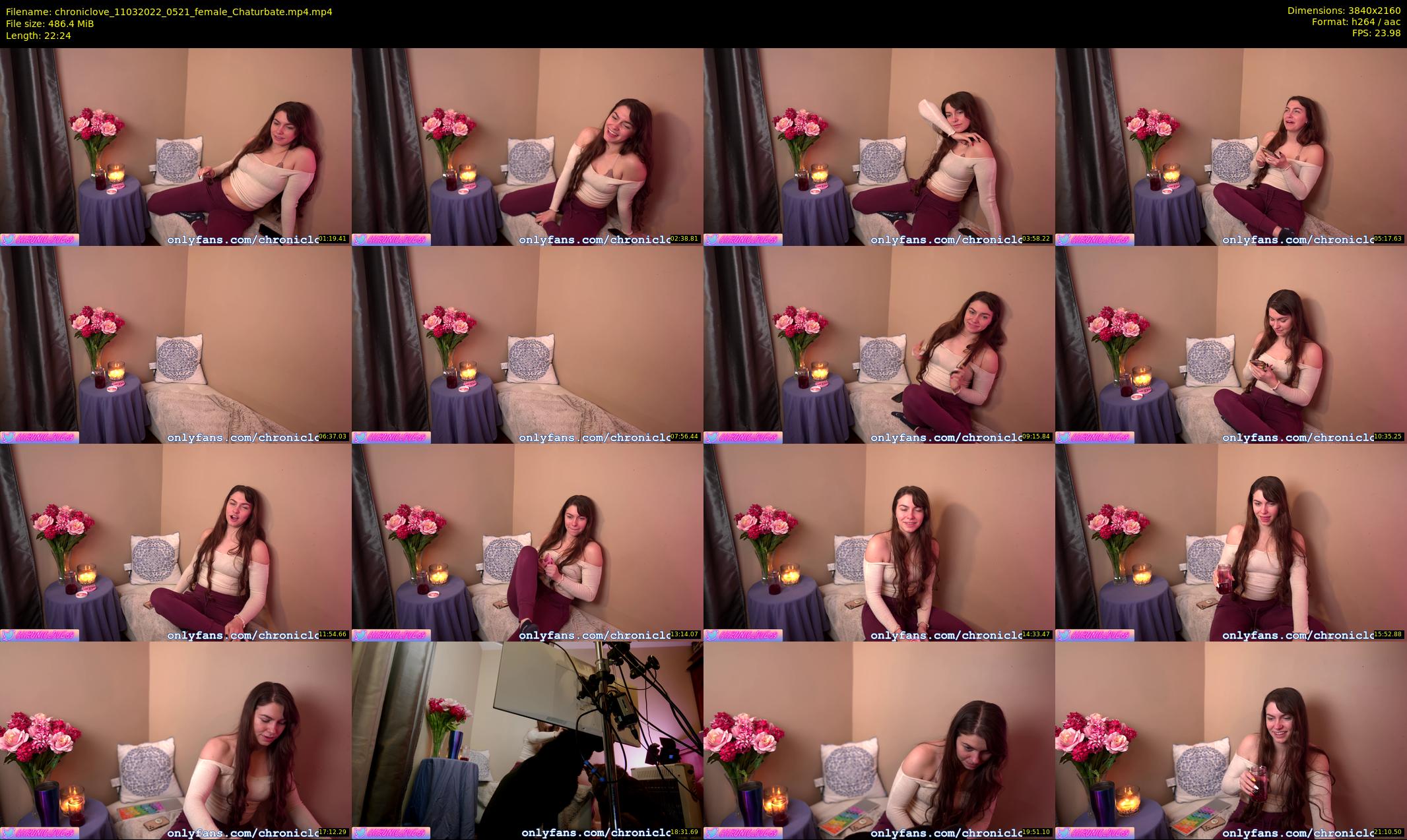 chroniclove — 23 minute Chaturbate female cam show recording, 4K, Mar 11, 2022