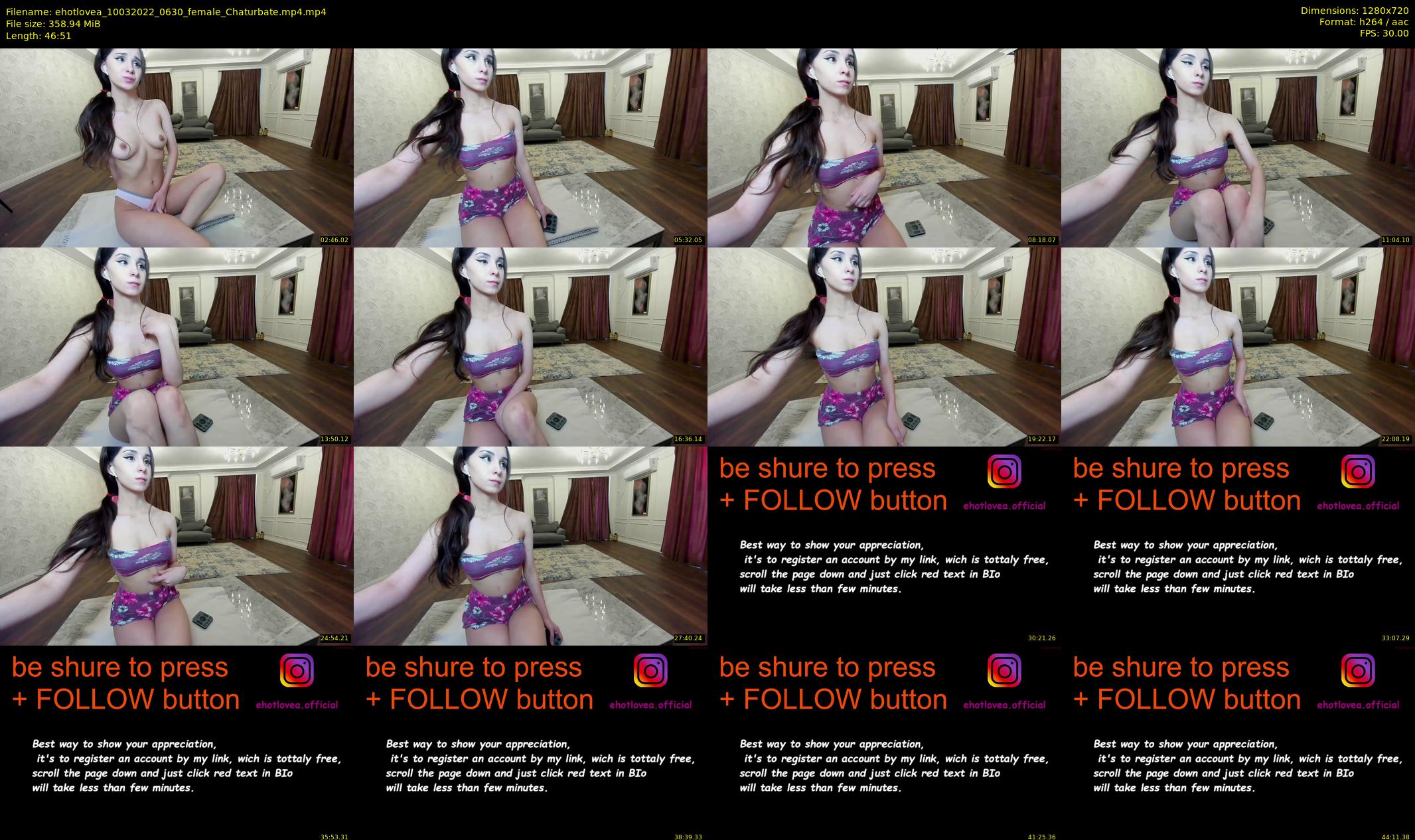 ehotlovea — 47 minute Chaturbate female cam show recording, 720p, Mar 10, 2022