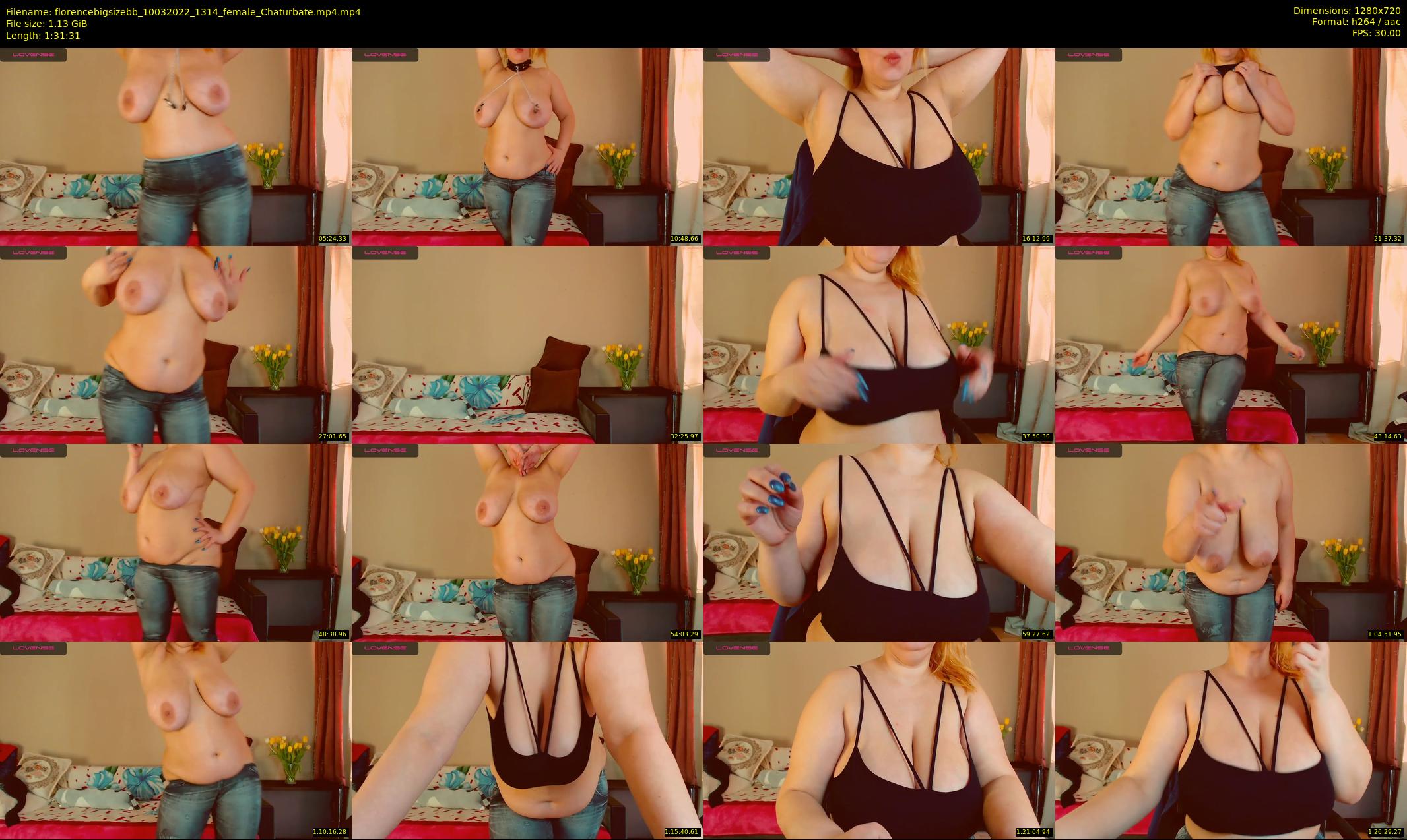 florencebigsizebb — 92 minute Chaturbate female cam show recording, 720p, Mar 10, 2022