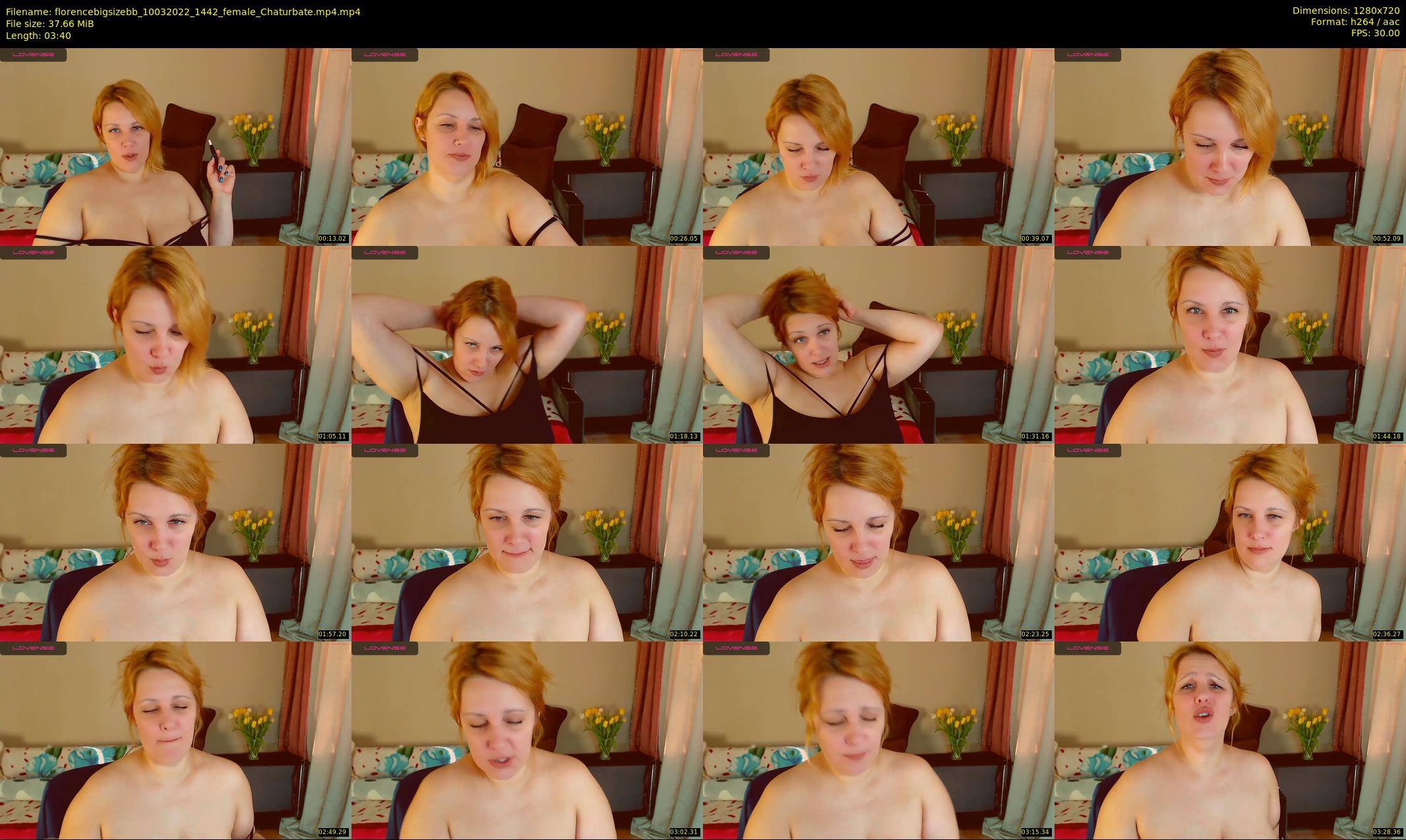 florencebigsizebb — 4 minute Chaturbate female cam show recording, 720p, Mar 10, 2022