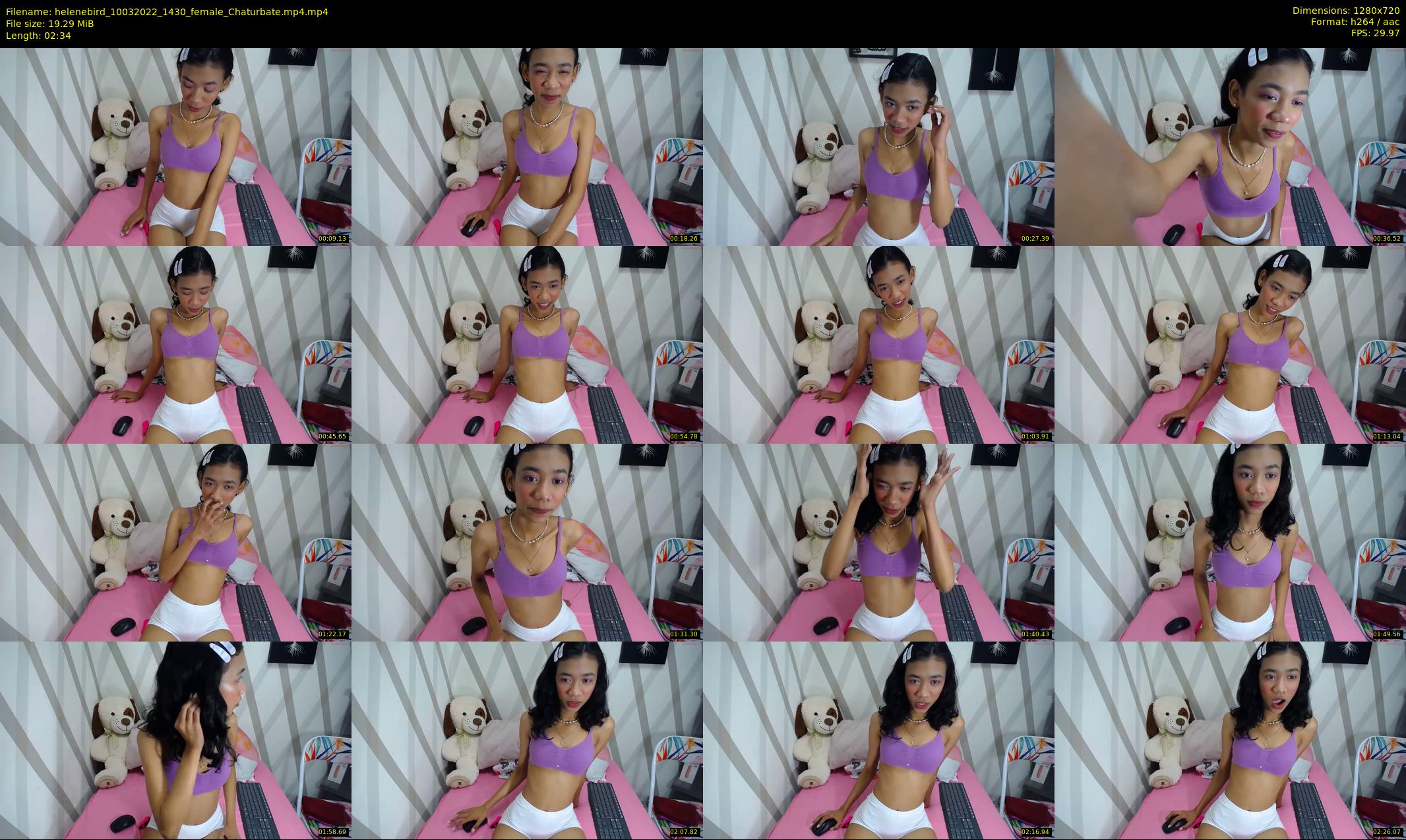 helenebird — 3 minute Chaturbate female cam show recording, 720p, Mar 10, 2022