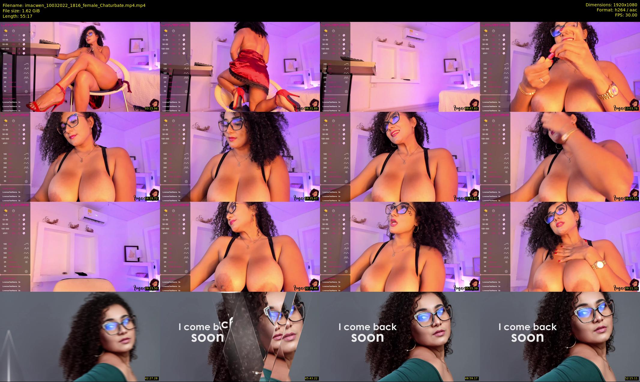 imacwen — 56 minute Chaturbate female cam show recording, 1080p, Mar 10, 2022