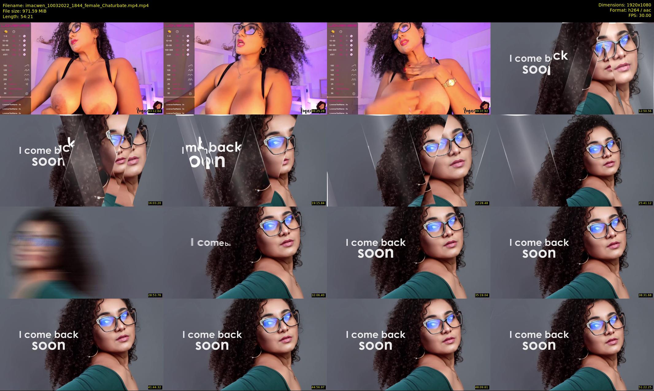 imacwen — 55 minute Chaturbate female cam show recording, 1080p, Mar 10, 2022