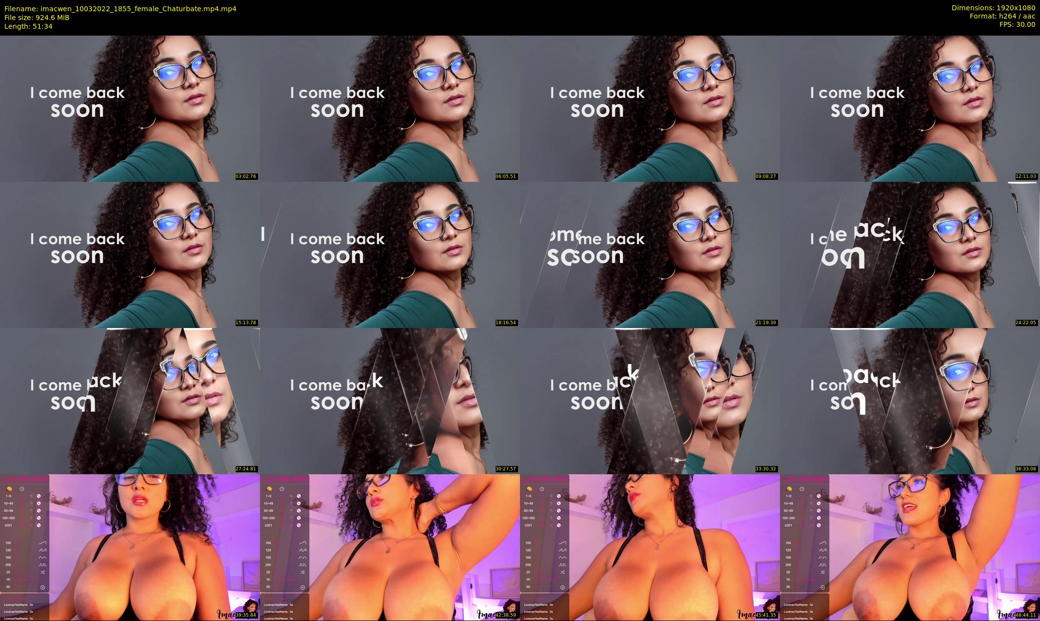 imacwen — 52 minute Chaturbate female cam show recording, 1080p, Mar 10, 2022