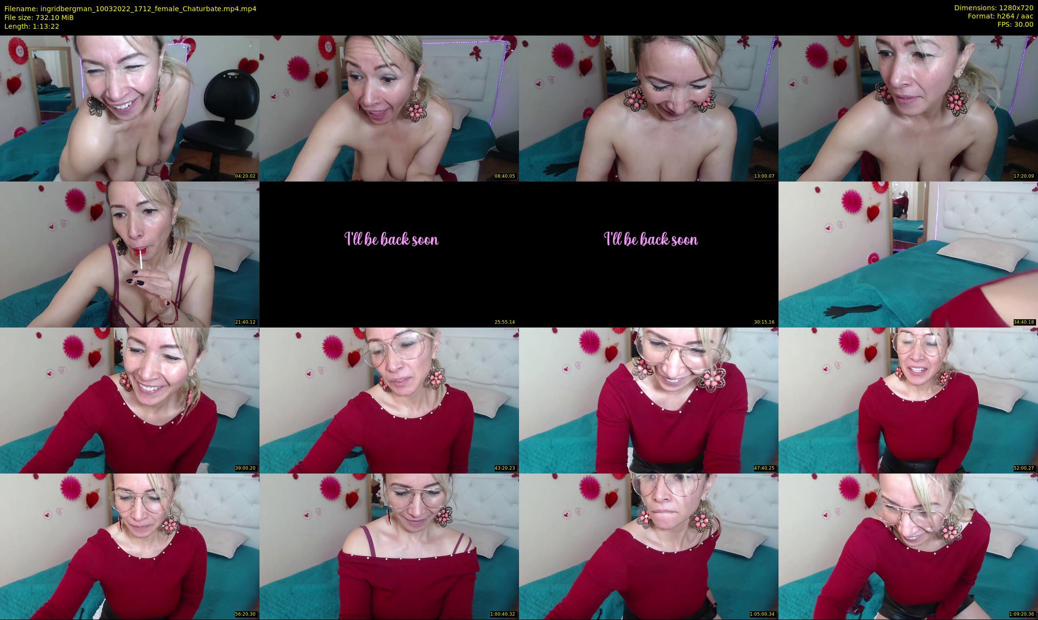 ingridbergman — 74 minute Chaturbate female cam show recording, 720p, Mar 10, 2022