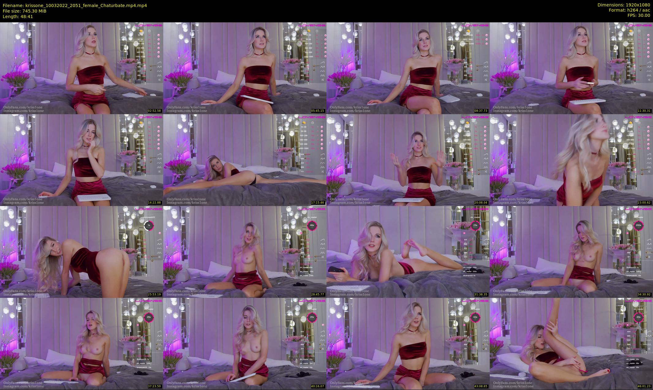 krissone — 49 minute Chaturbate female cam show recording, 1080p, Mar 10, 2022