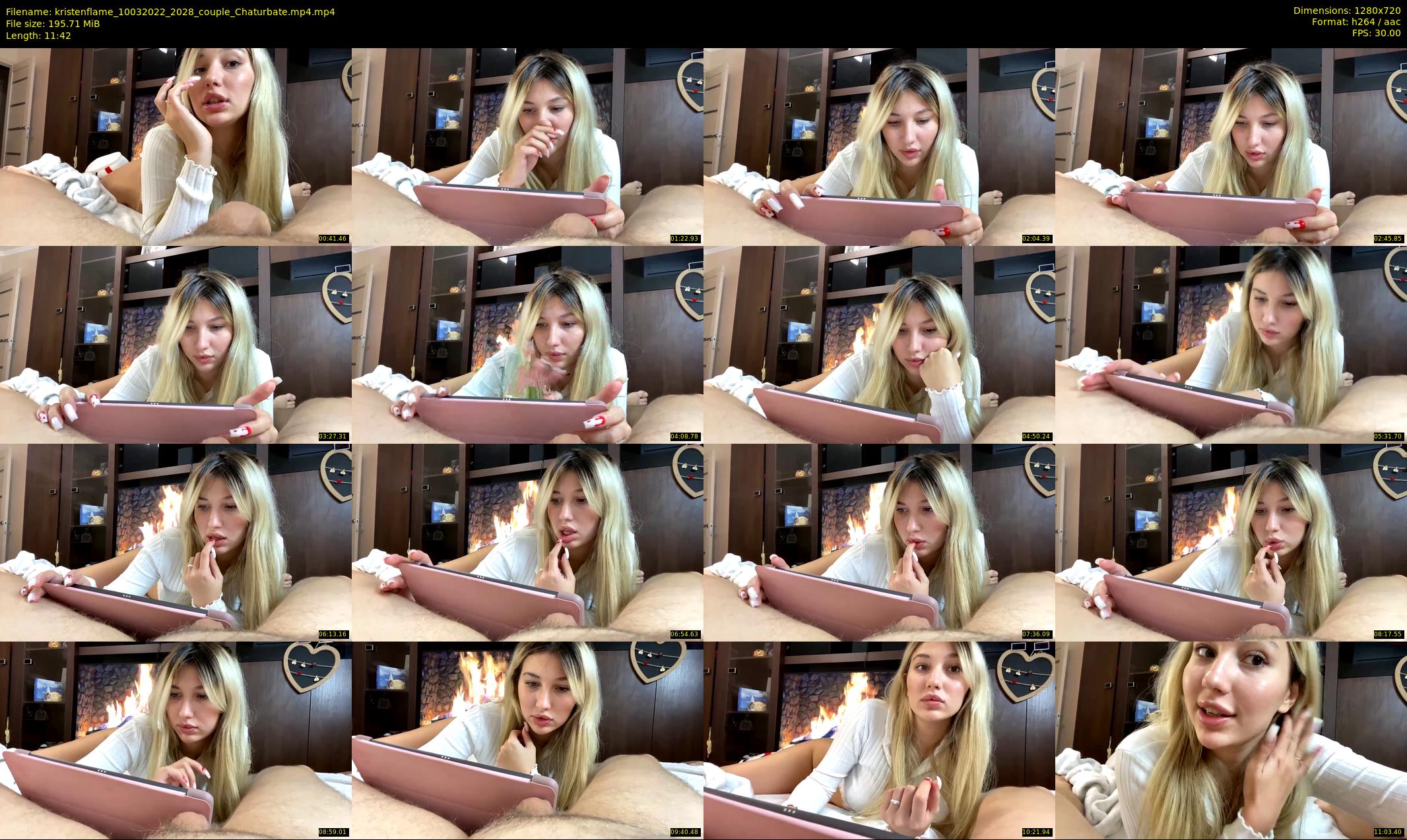 kristenflame — 12 minute Chaturbate couple cam show recording, 720p, Mar 10, 2022