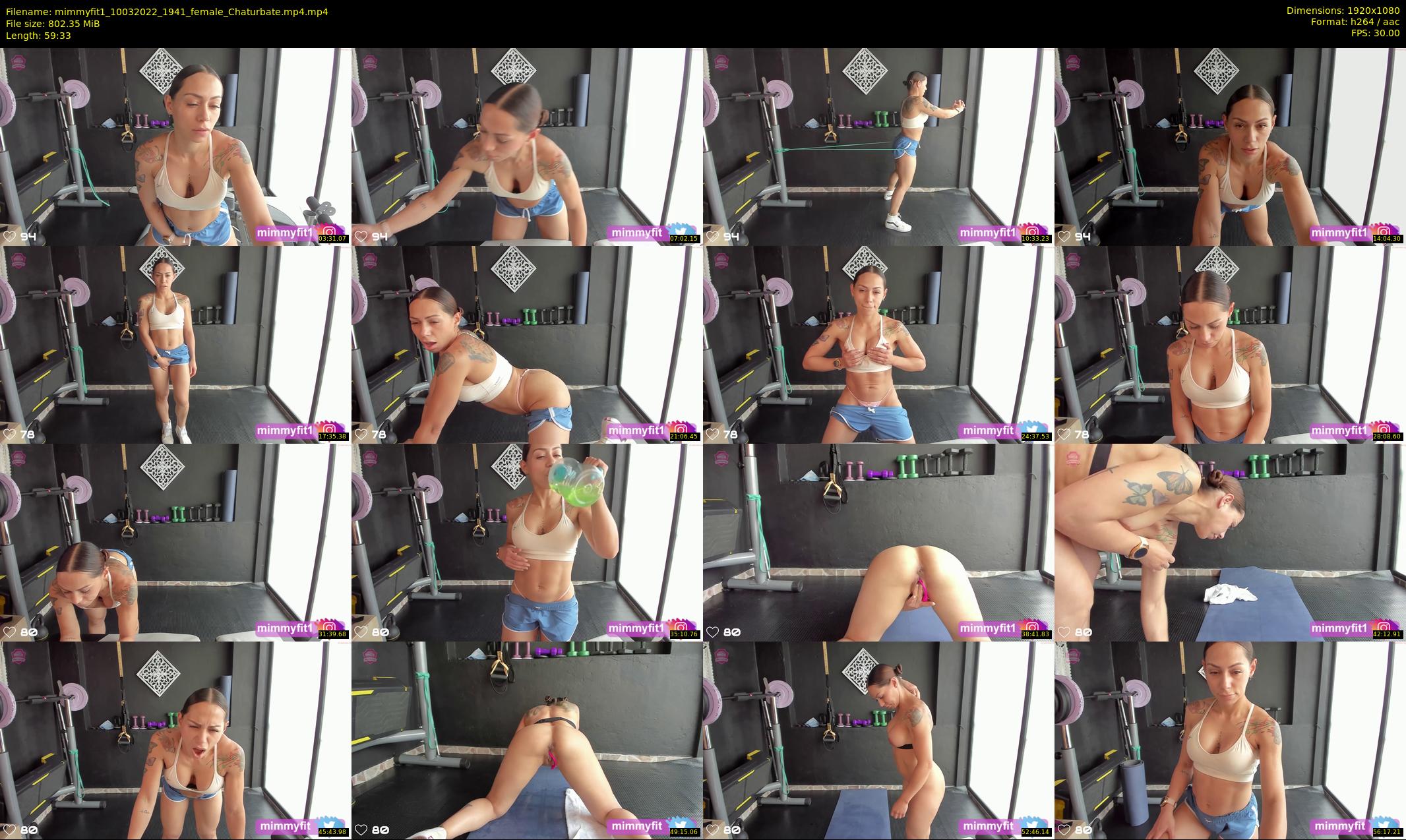 mimmyfit1 — 60 minute Chaturbate female cam show recording, 1080p, Mar 10, 2022