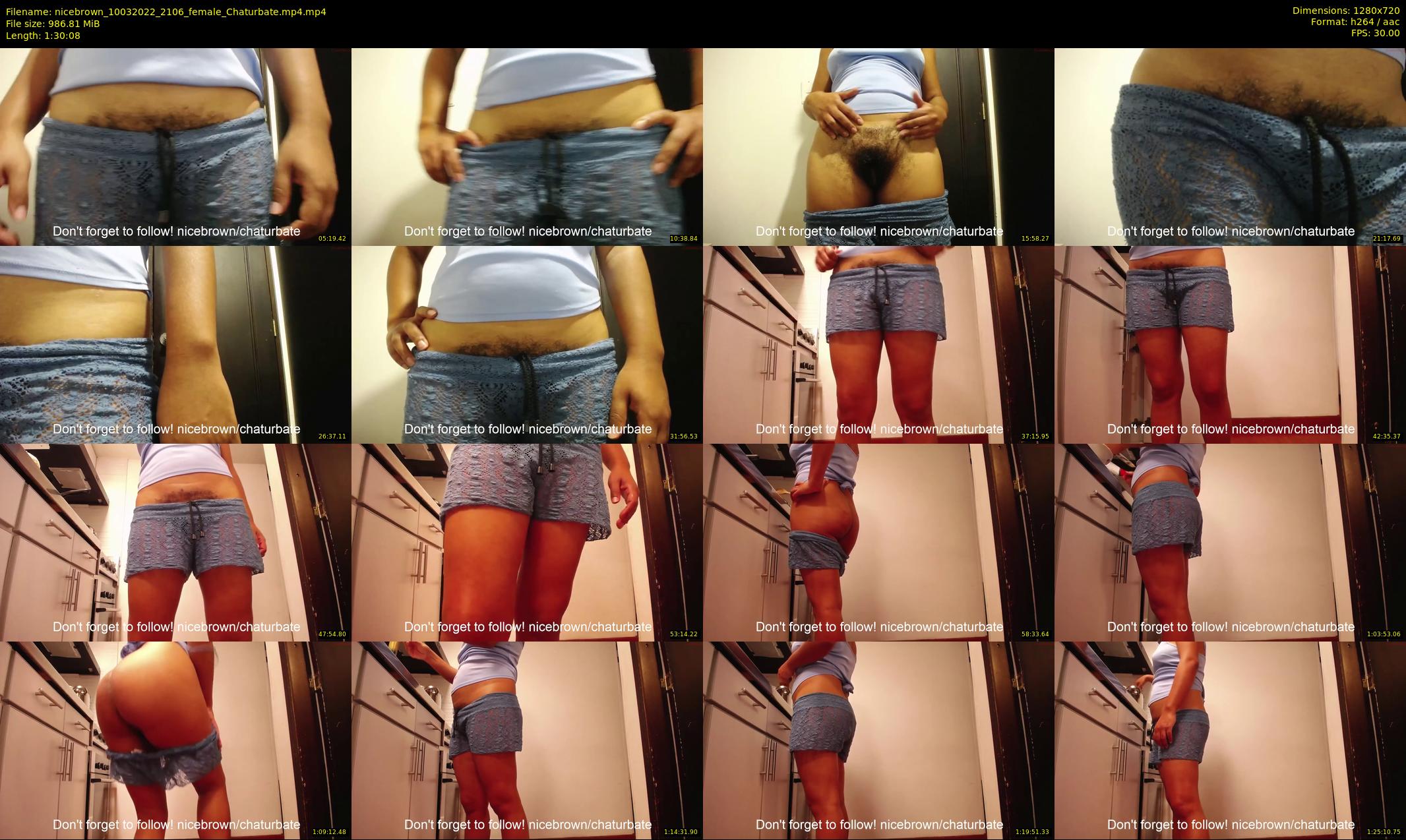 nicebrown — 91 minute Chaturbate female cam show recording, 720p, Mar 10, 2022