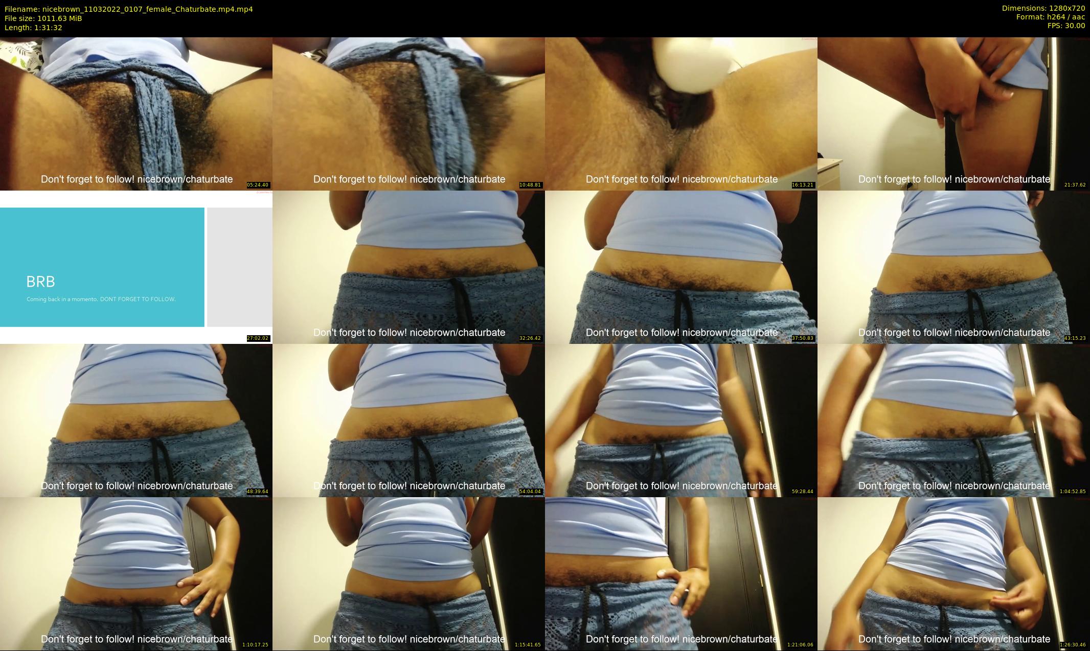nicebrown — 92 minute Chaturbate female cam show recording, 720p, Mar 11, 2022