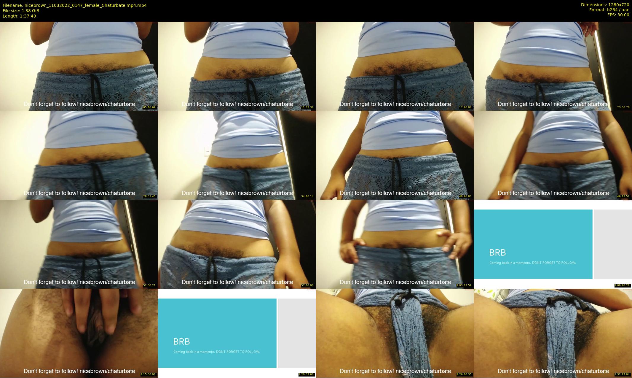 nicebrown — 98 minute Chaturbate female cam show recording, 720p, Mar 11, 2022