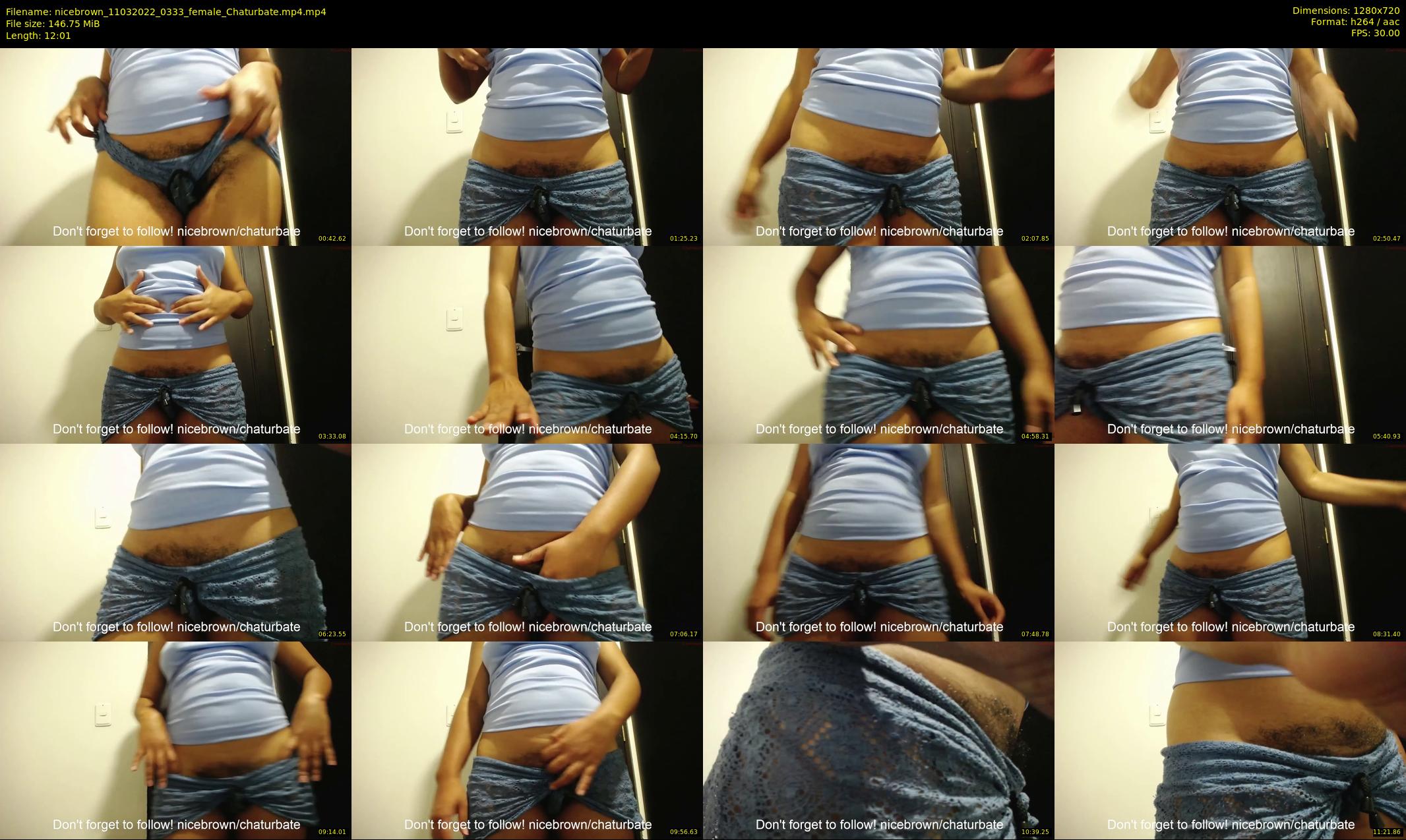 nicebrown — 13 minute Chaturbate female cam show recording, 720p, Mar 11, 2022