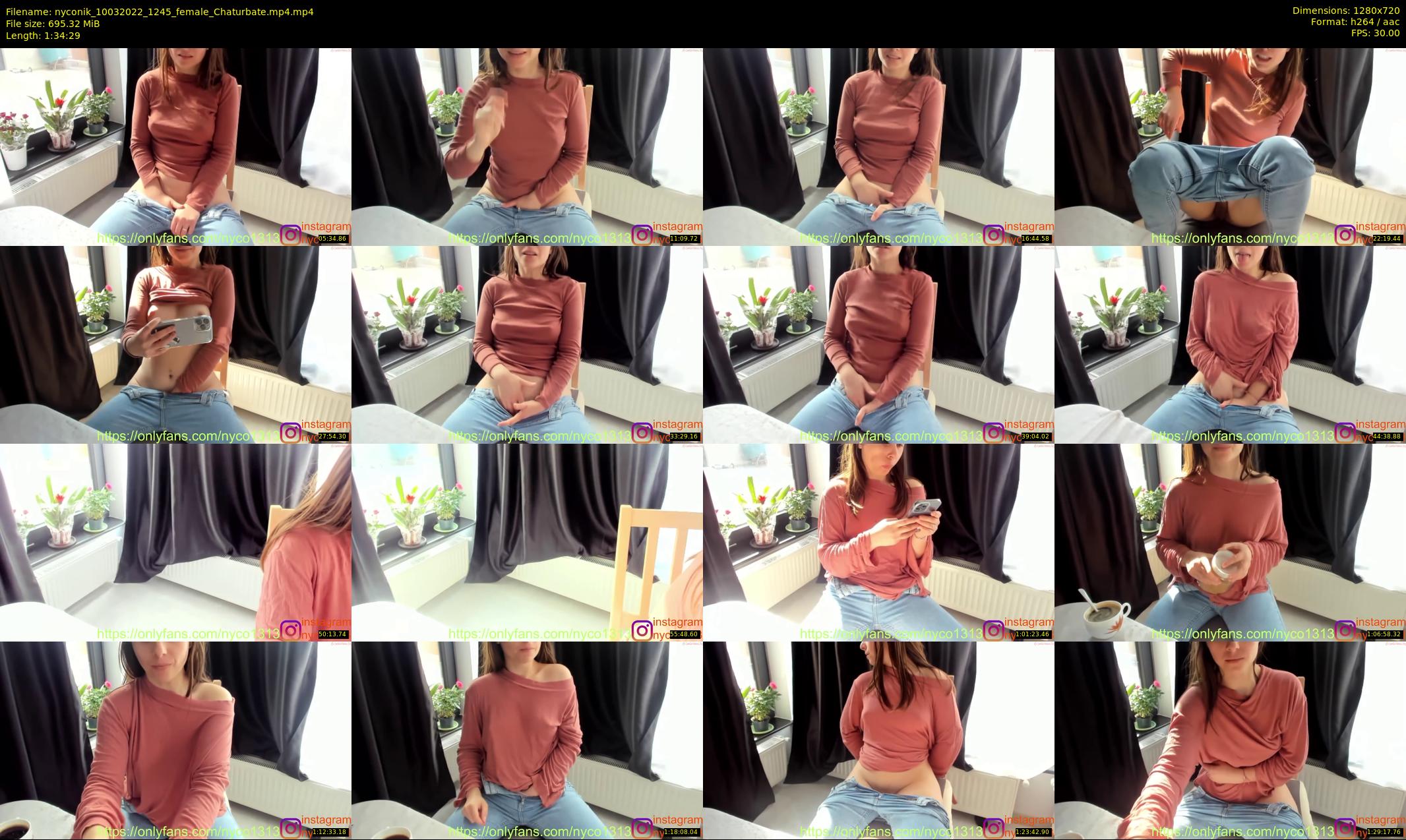 nyconik — 95 minute Chaturbate female cam show recording, 720p, Mar 10, 2022