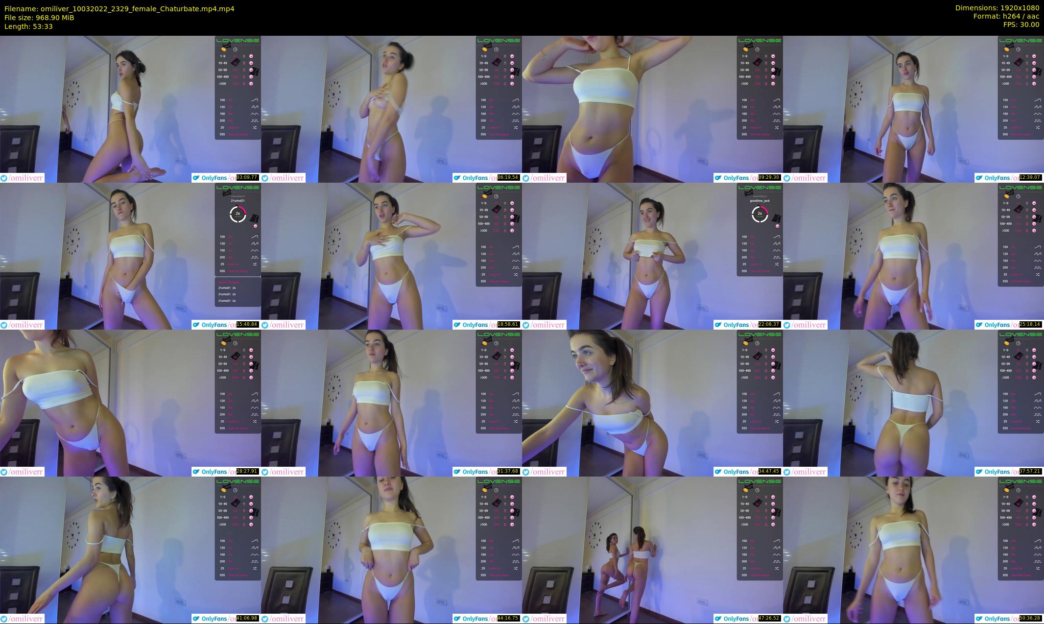 omiliver — 54 minute Chaturbate female cam show recording, 1080p, Mar 10, 2022