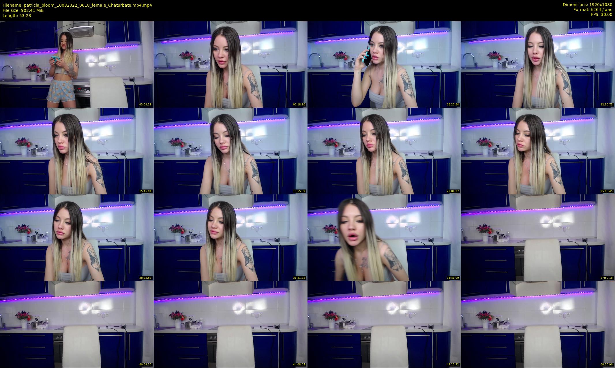 patricia_bloom — 54 minute Chaturbate female cam show recording, 1080p, Mar 10, 2022