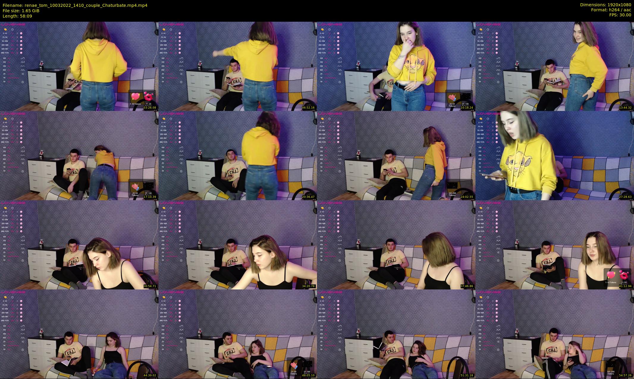 renae_tom — 59 minute Chaturbate couple cam show recording, 1080p, Mar 10, 2022