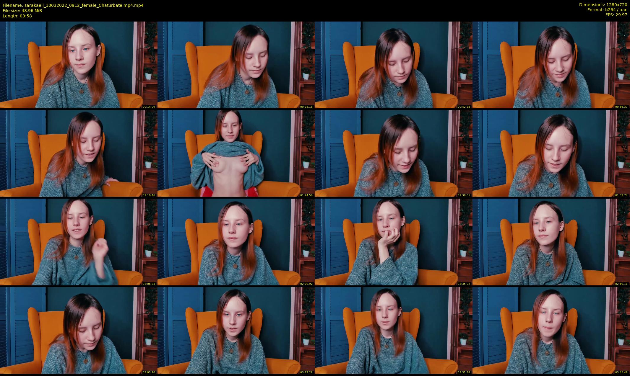 sarakaell — 4 minute Chaturbate female cam show recording, 720p, Mar 10, 2022