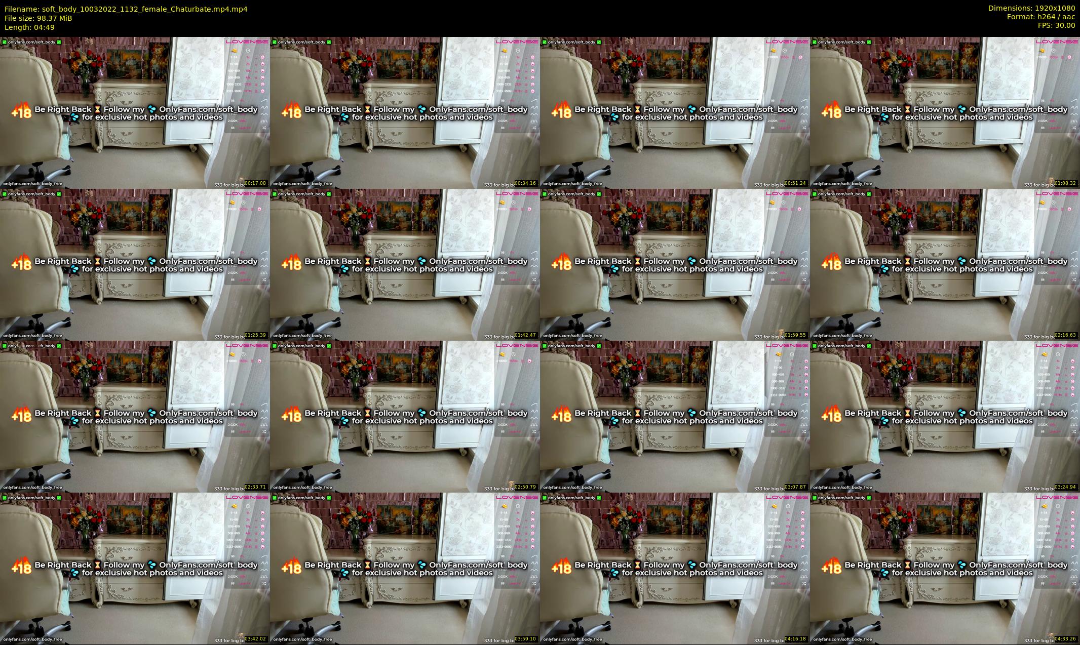 soft_body — 5 minute Chaturbate female cam show recording, 1080p, Mar 10, 2022