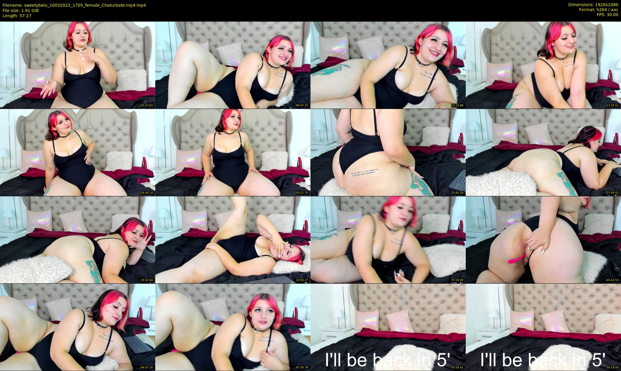 sweetybelu — 58 minute Chaturbate female cam show recording, 1080p, Mar 10, 2022