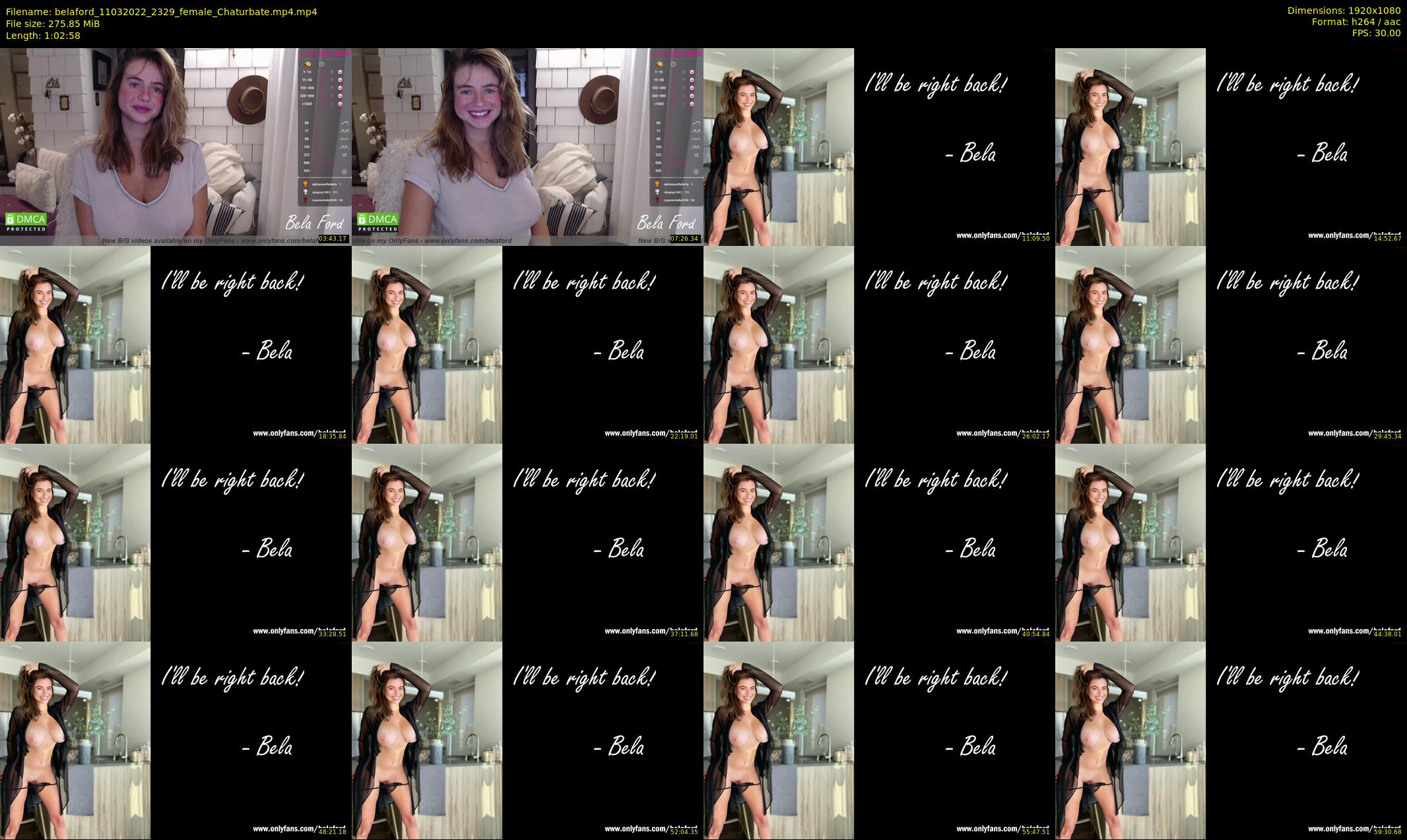 belaford — 63 minute Chaturbate female cam show recording, 1080p, Mar 11, 2022