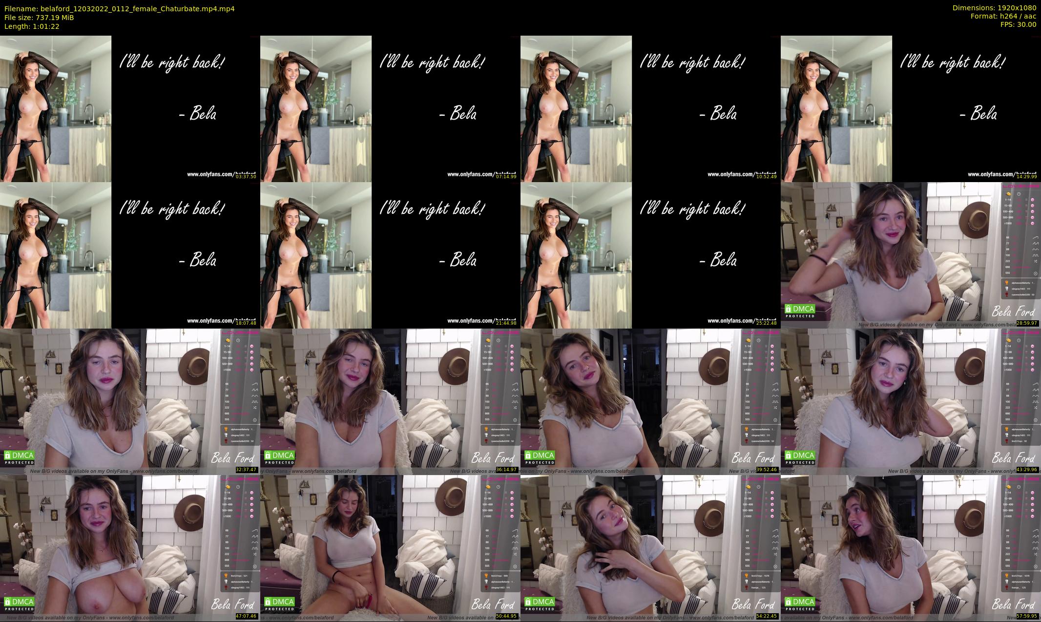belaford — 62 minute Chaturbate female cam show recording, 1080p, Mar 12, 2022