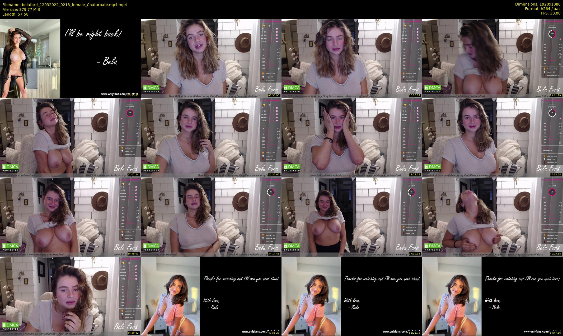 belaford — 58 minute Chaturbate female cam show recording, 1080p, Mar 12, 2022