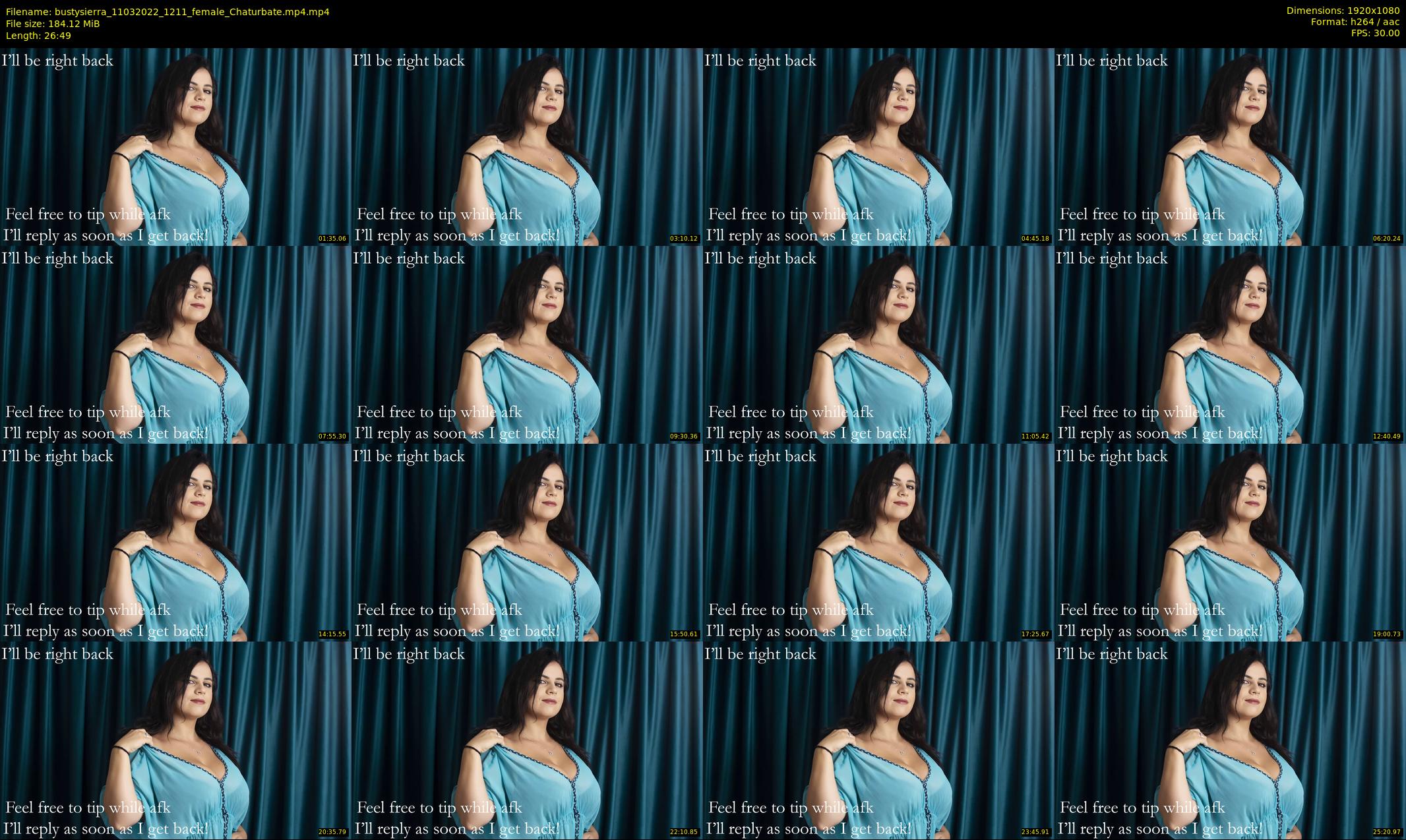 bustysierra — 27 minute Chaturbate female cam show recording, 1080p, Mar 11, 2022