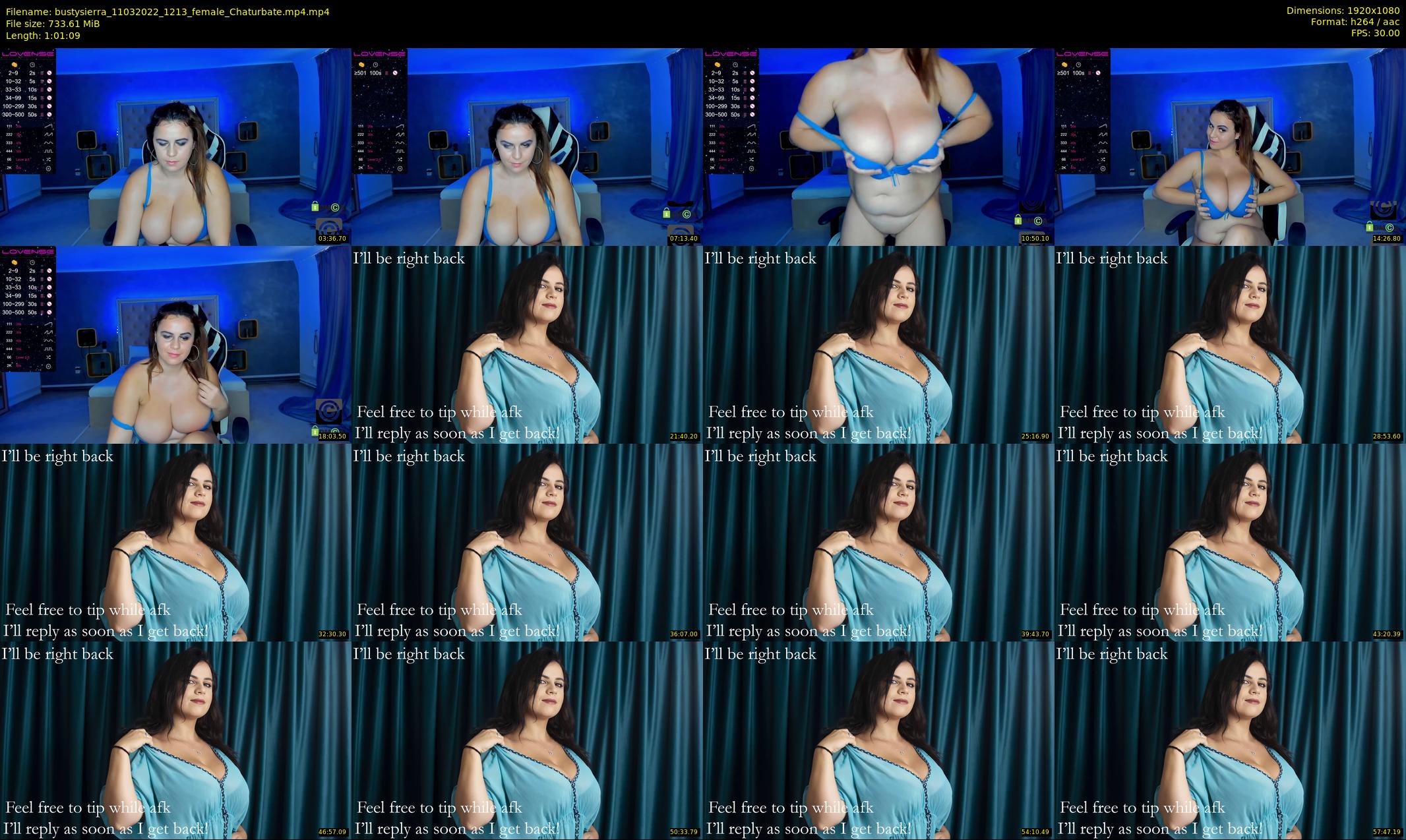 bustysierra — 62 minute Chaturbate female cam show recording, 1080p, Mar 11, 2022