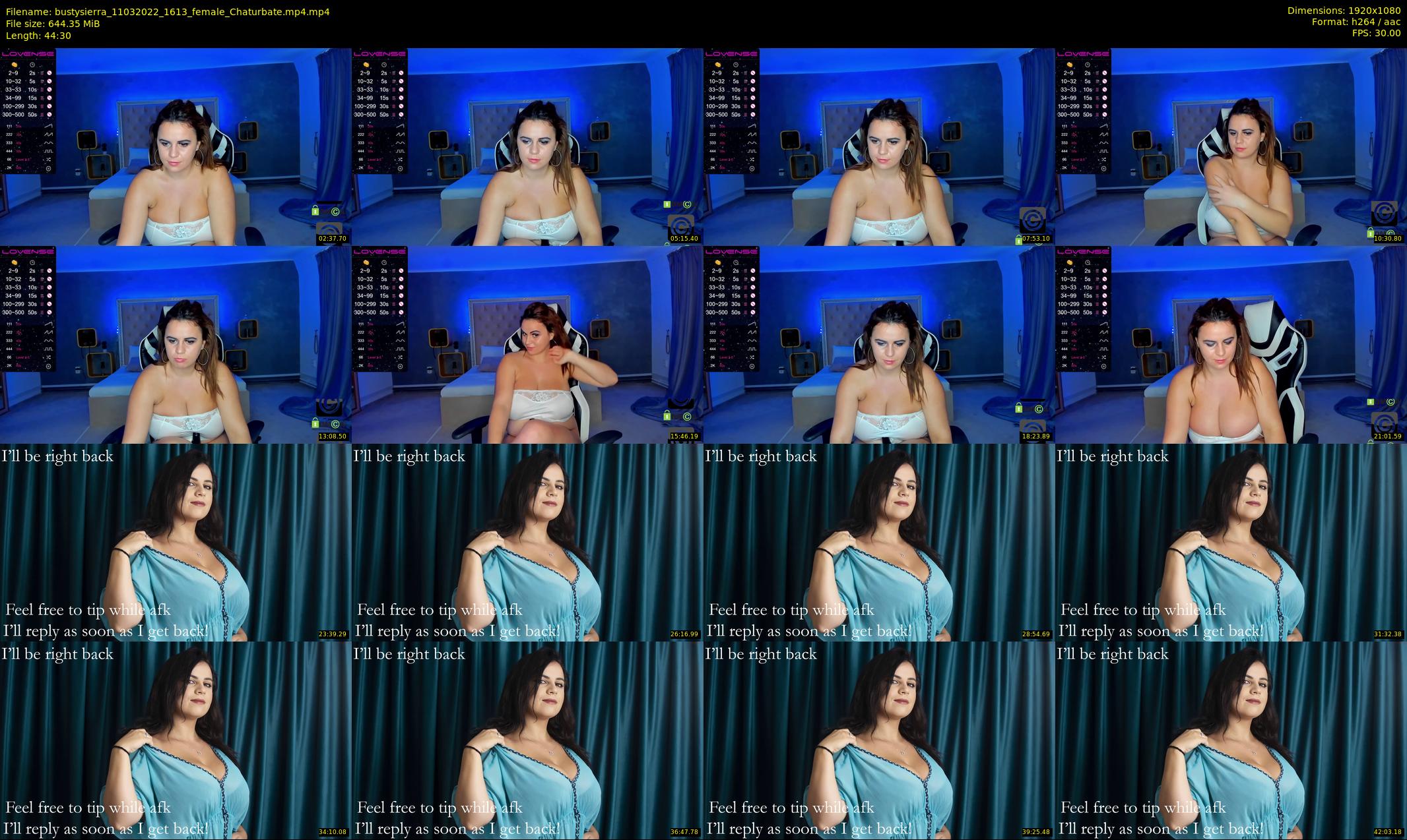 bustysierra — 45 minute Chaturbate female cam show recording, 1080p, Mar 11, 2022