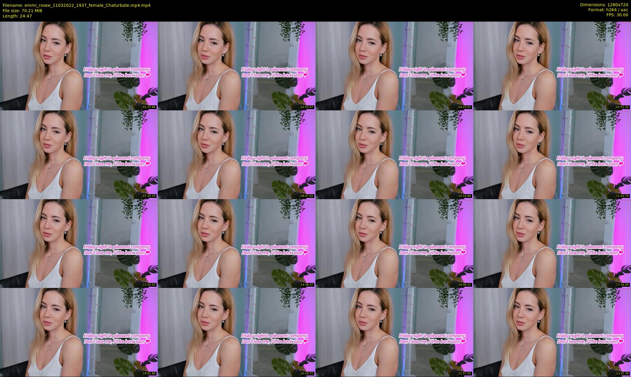 emmi_rosee — 25 minute Chaturbate female cam show recording, 720p, Mar 11, 2022