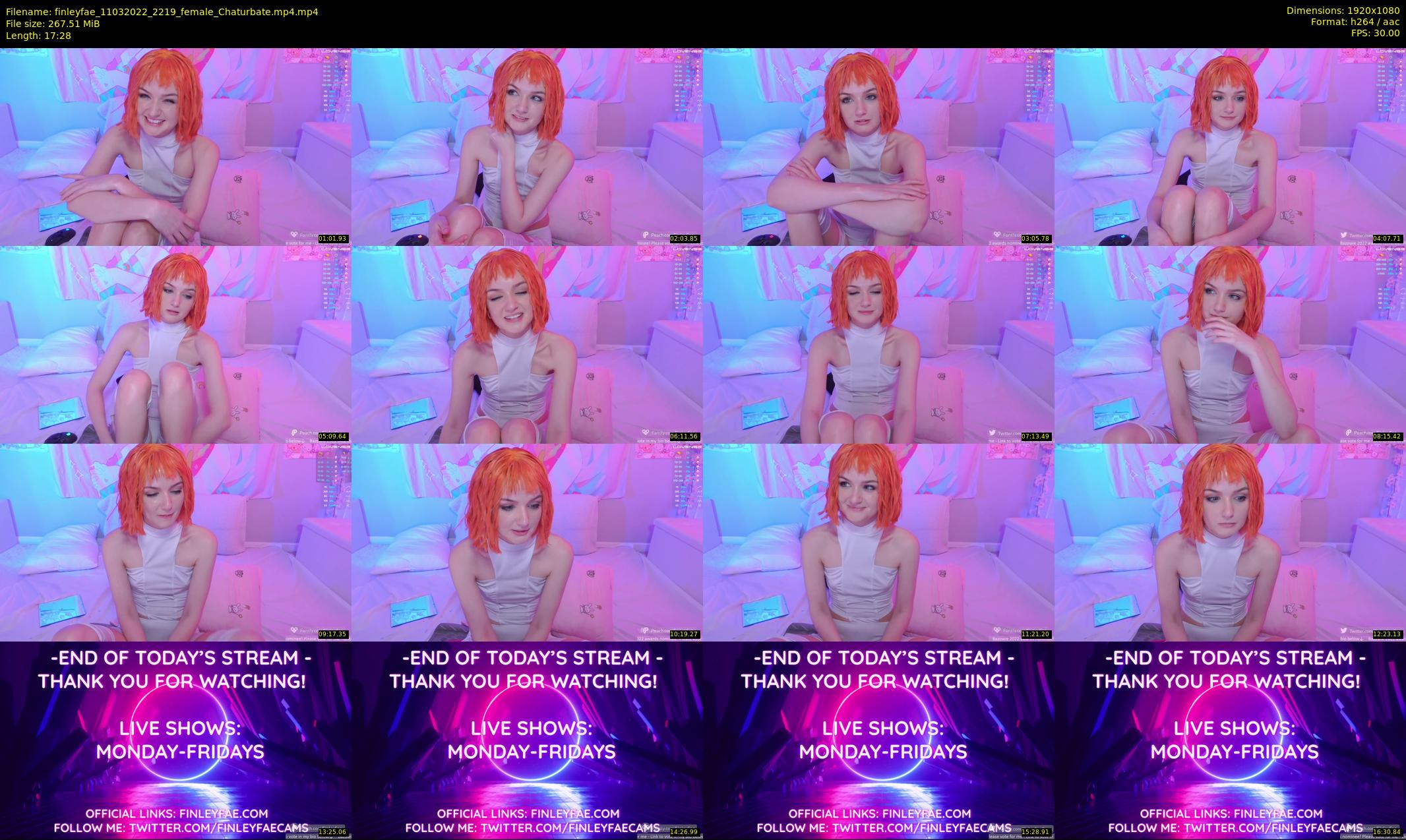 finleyfae — 18 minute Chaturbate female cam show recording, 1080p, Mar 11, 2022