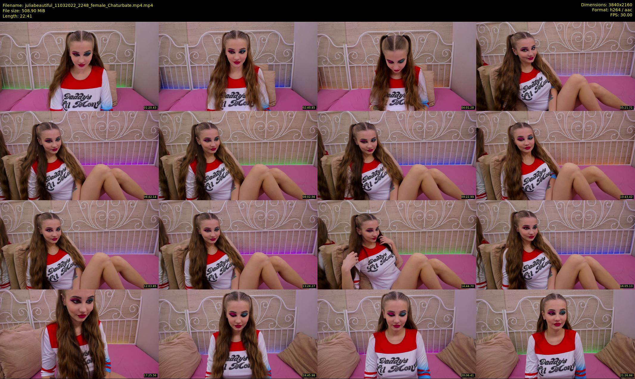 juliabeautiful — 23 minute Chaturbate female cam show recording, 4K, Mar 11, 2022