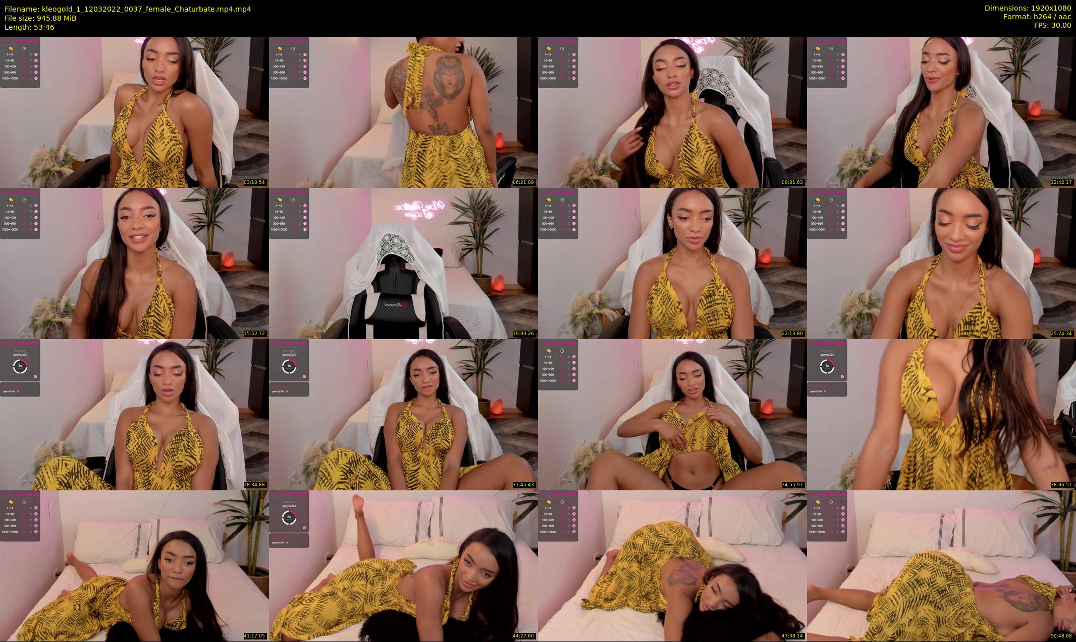kleogold_1 — 54 minute Chaturbate female cam show recording, 1080p, Mar 12, 2022