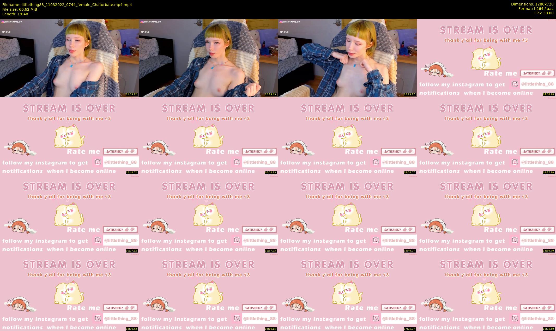 littlething88 — 20 minute Chaturbate female cam show recording, 720p, Mar 11, 2022