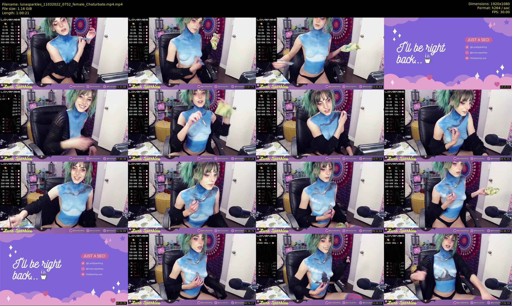 lunasparkles — 61 minute Chaturbate female cam show recording, 1080p, Mar 11, 2022